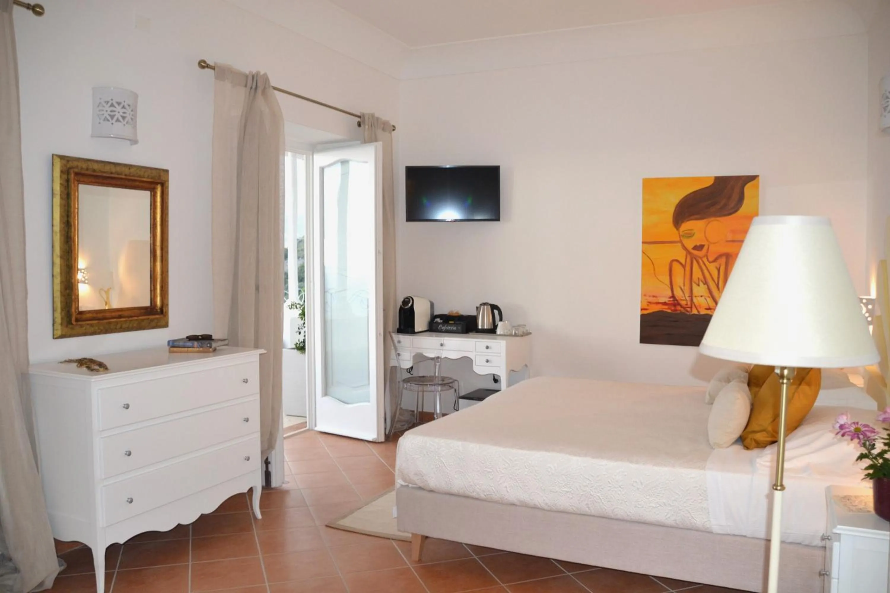 Bedroom, Bed in Villa Santa Chiara Positano Suites