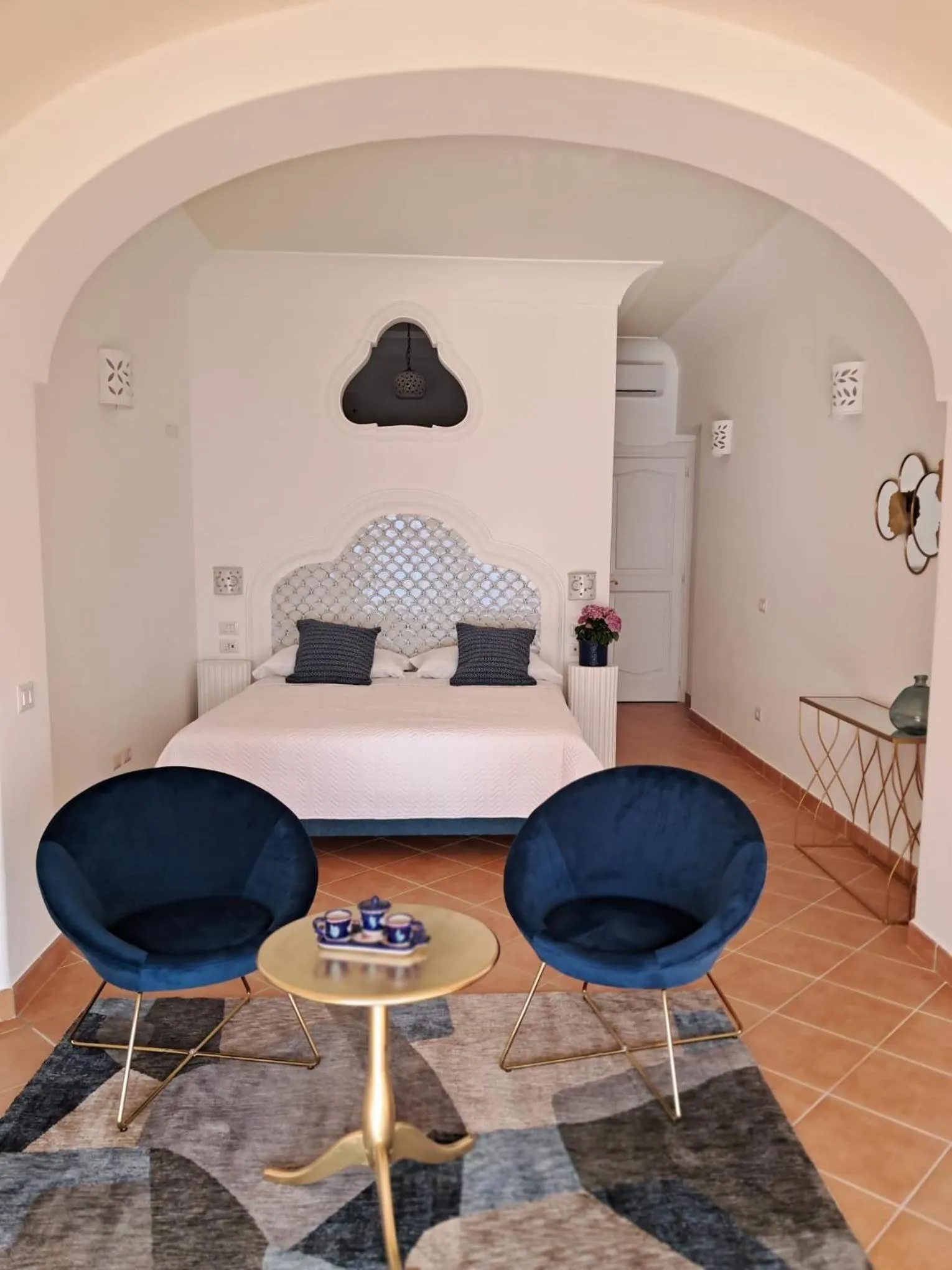 Bedroom, Bed in Villa Santa Chiara Positano Suites