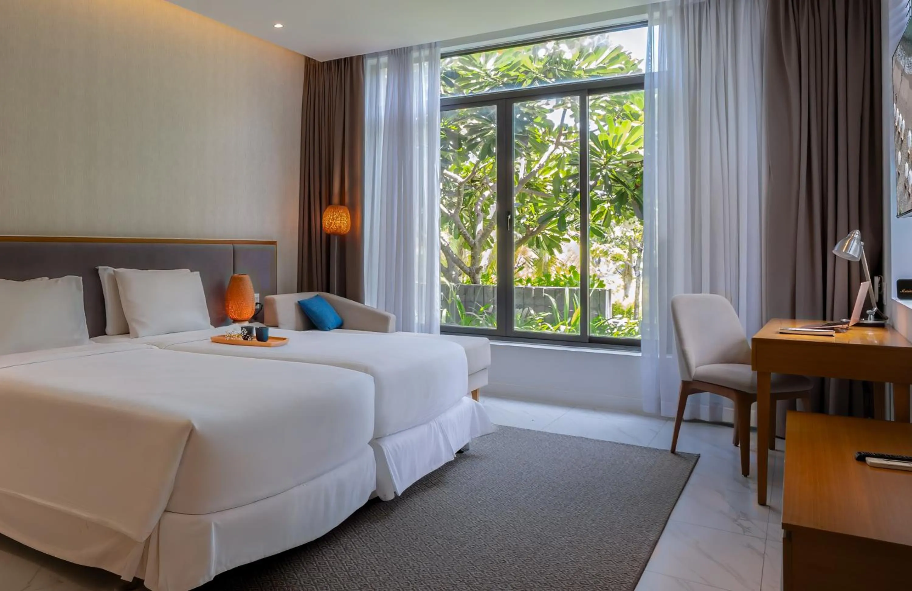 Bed in Hese Pool Villas & Resort Cam Ranh