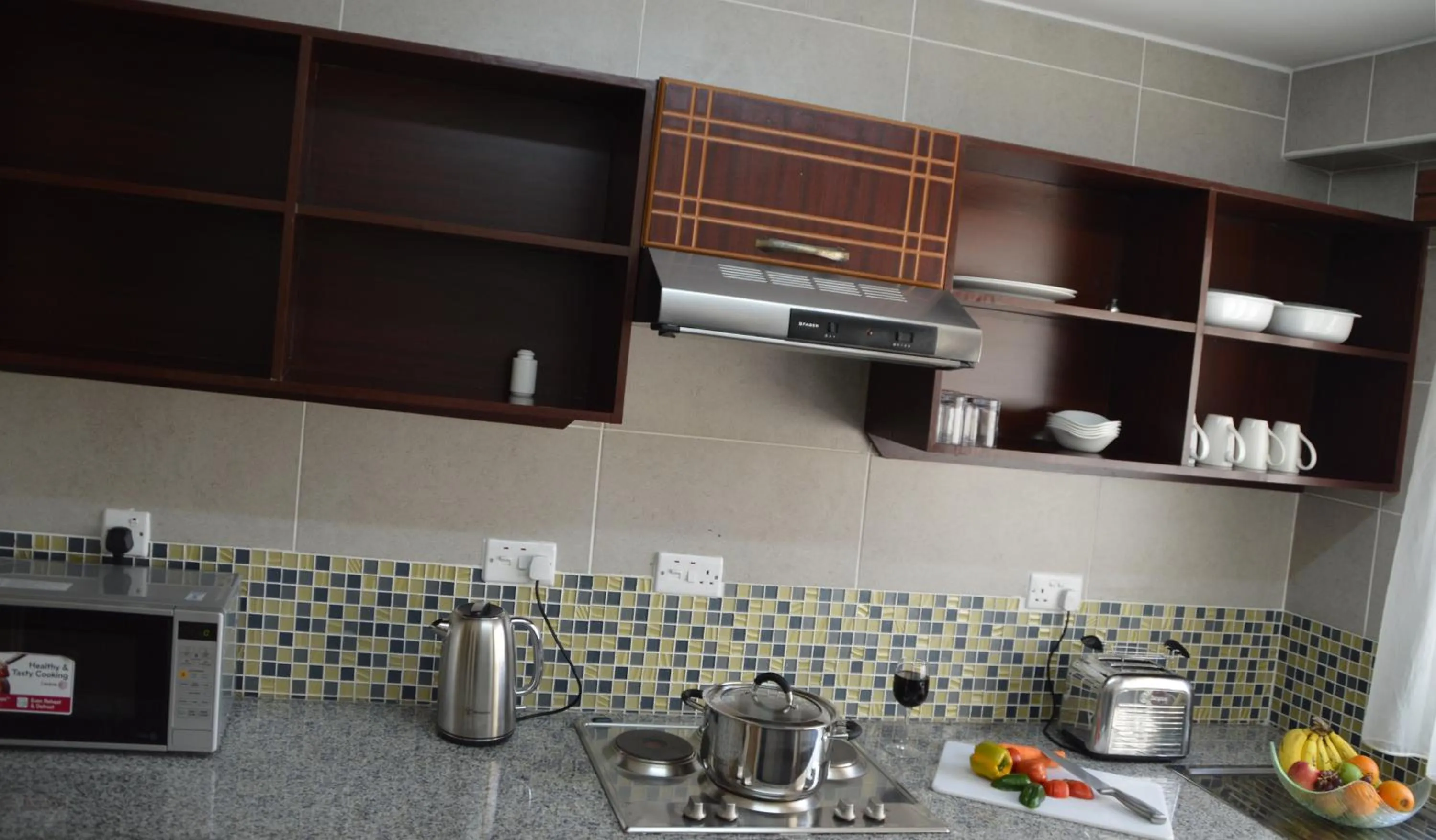 Kitchen or kitchenette in Norfolk Towers Serviced Apartment -Nairobi, City Centre CBD