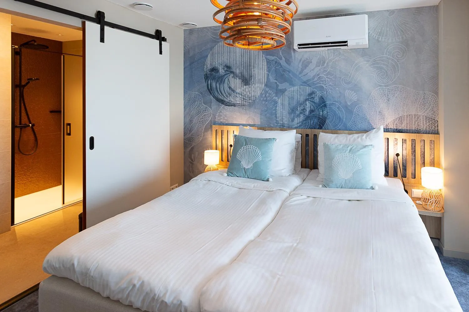 Bed in Beachfront Boutiquehotel