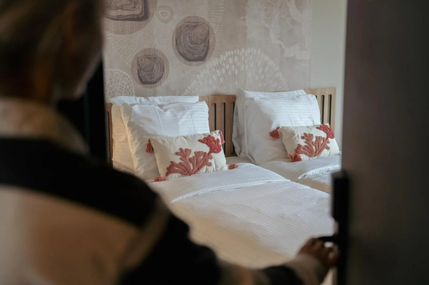 Bed in Beachfront Boutiquehotel