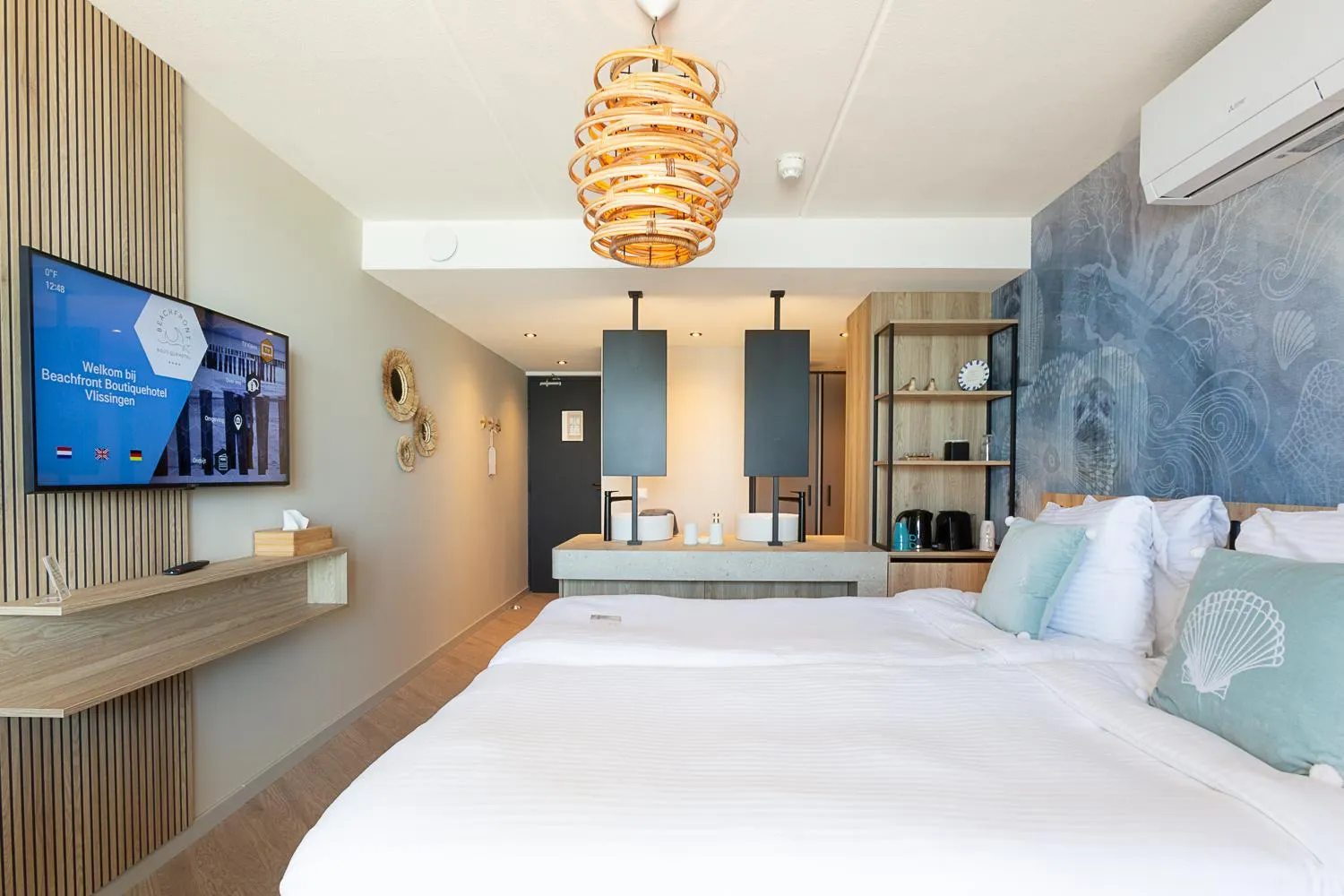 Bed in Beachfront Boutiquehotel