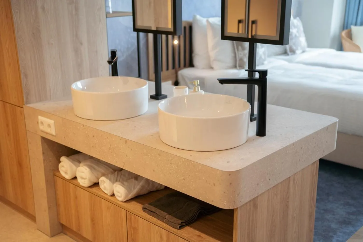 Bed in Beachfront Boutiquehotel