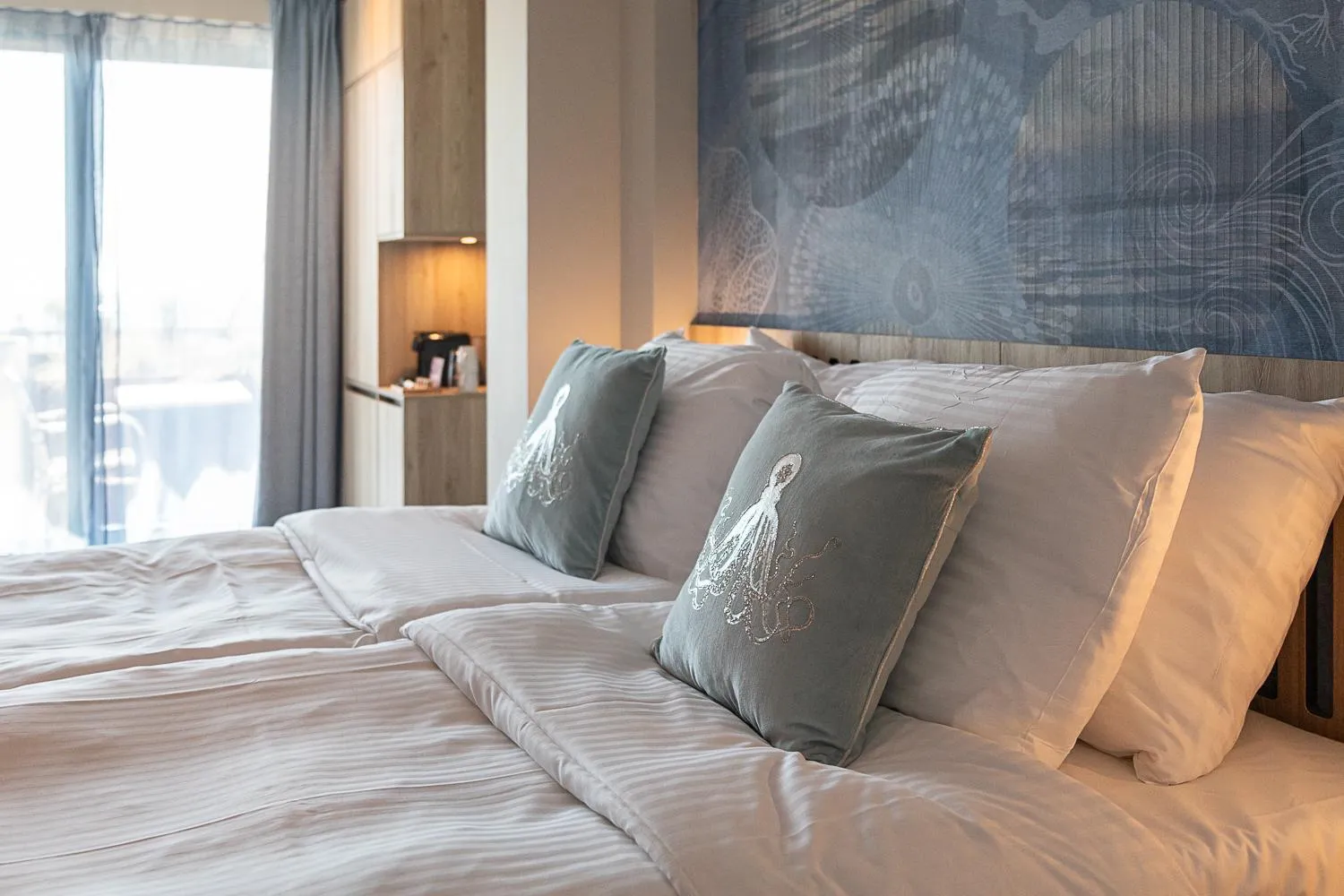 Bed in Beachfront Boutiquehotel