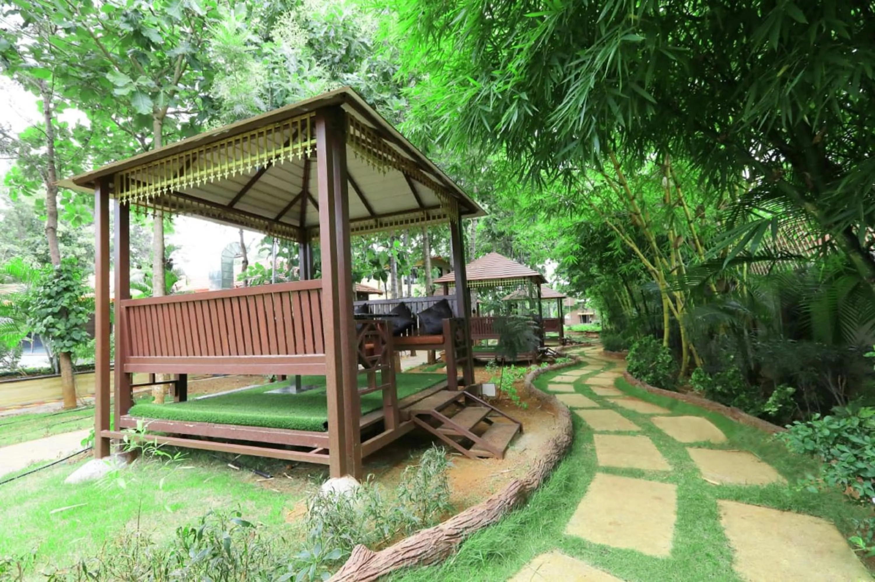 Patio in Jal Mahal Resort and Spa