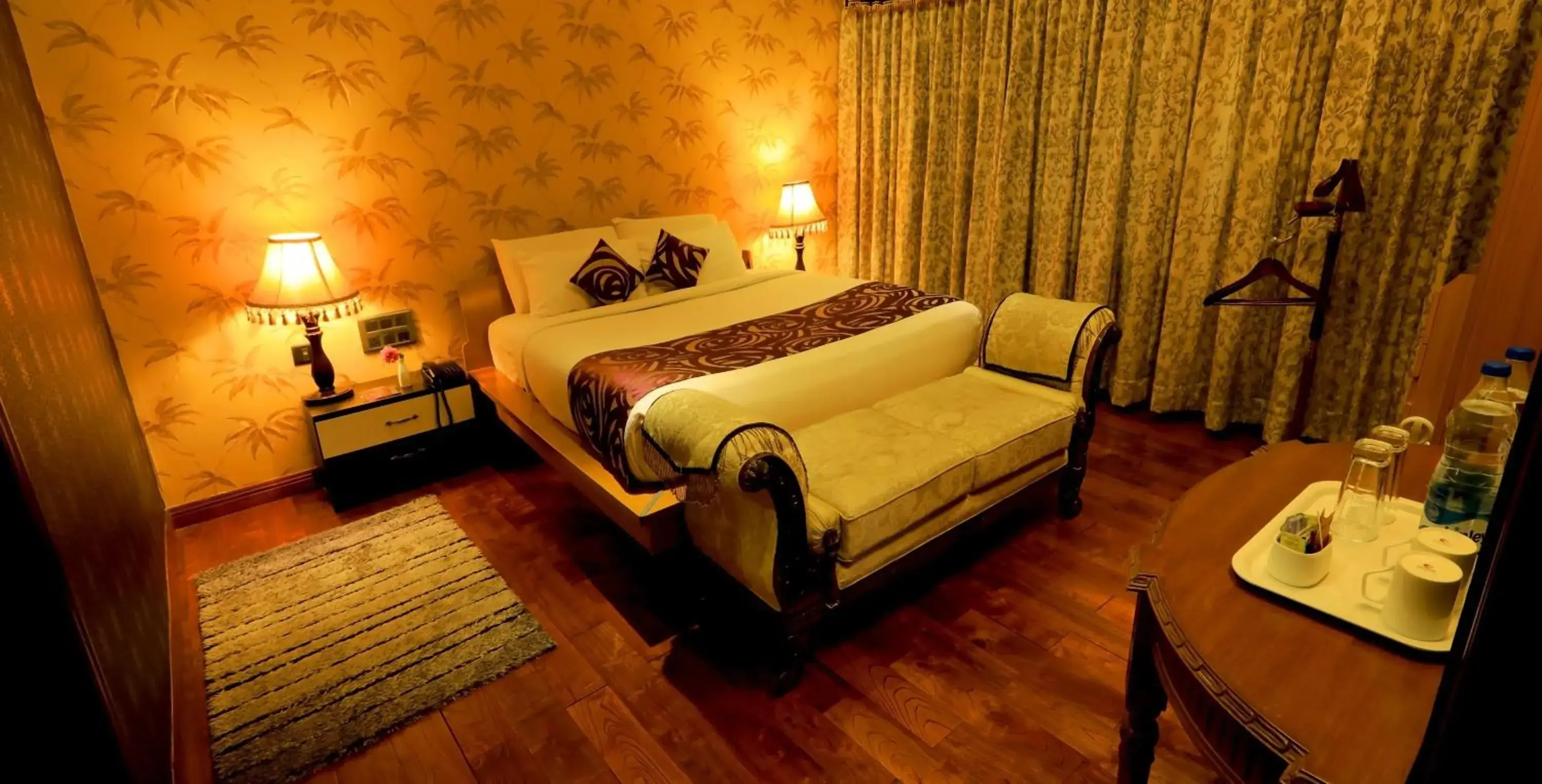 Bed in Jal Mahal Resort and Spa Bed in Jal Mahal Resort and Spa