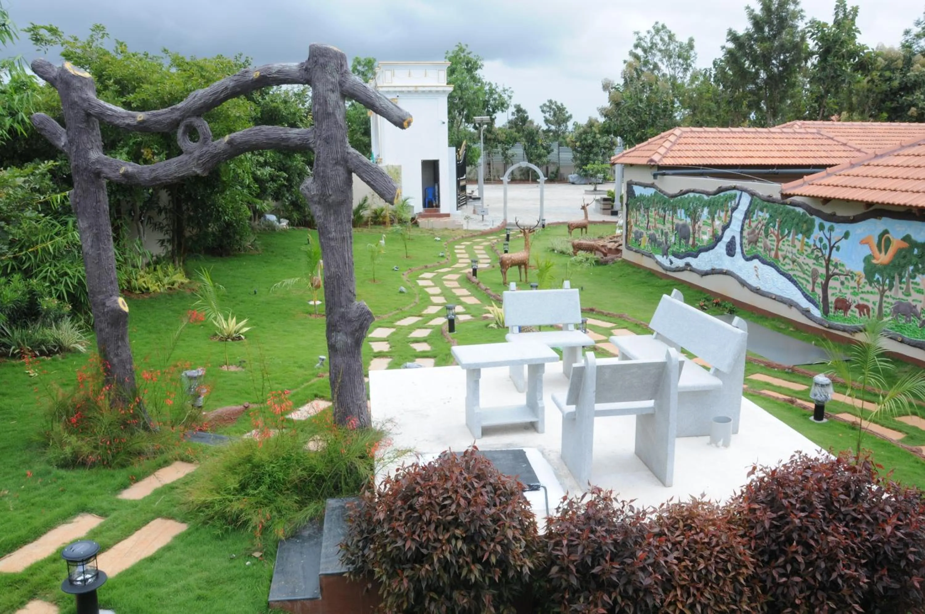 Patio in Jal Mahal Resort and Spa