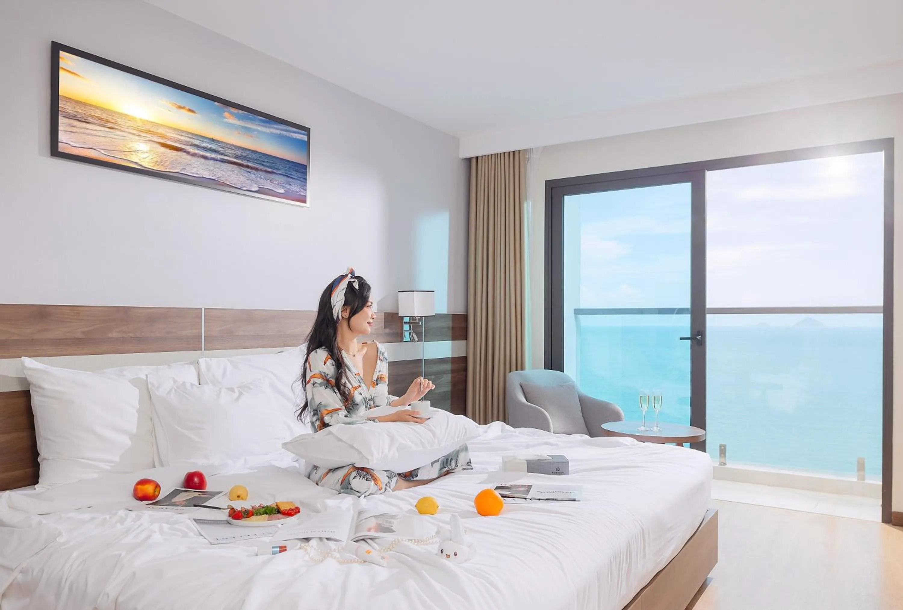 Balcony/Terrace, Bed in PANAMA Nha Trang Hotel