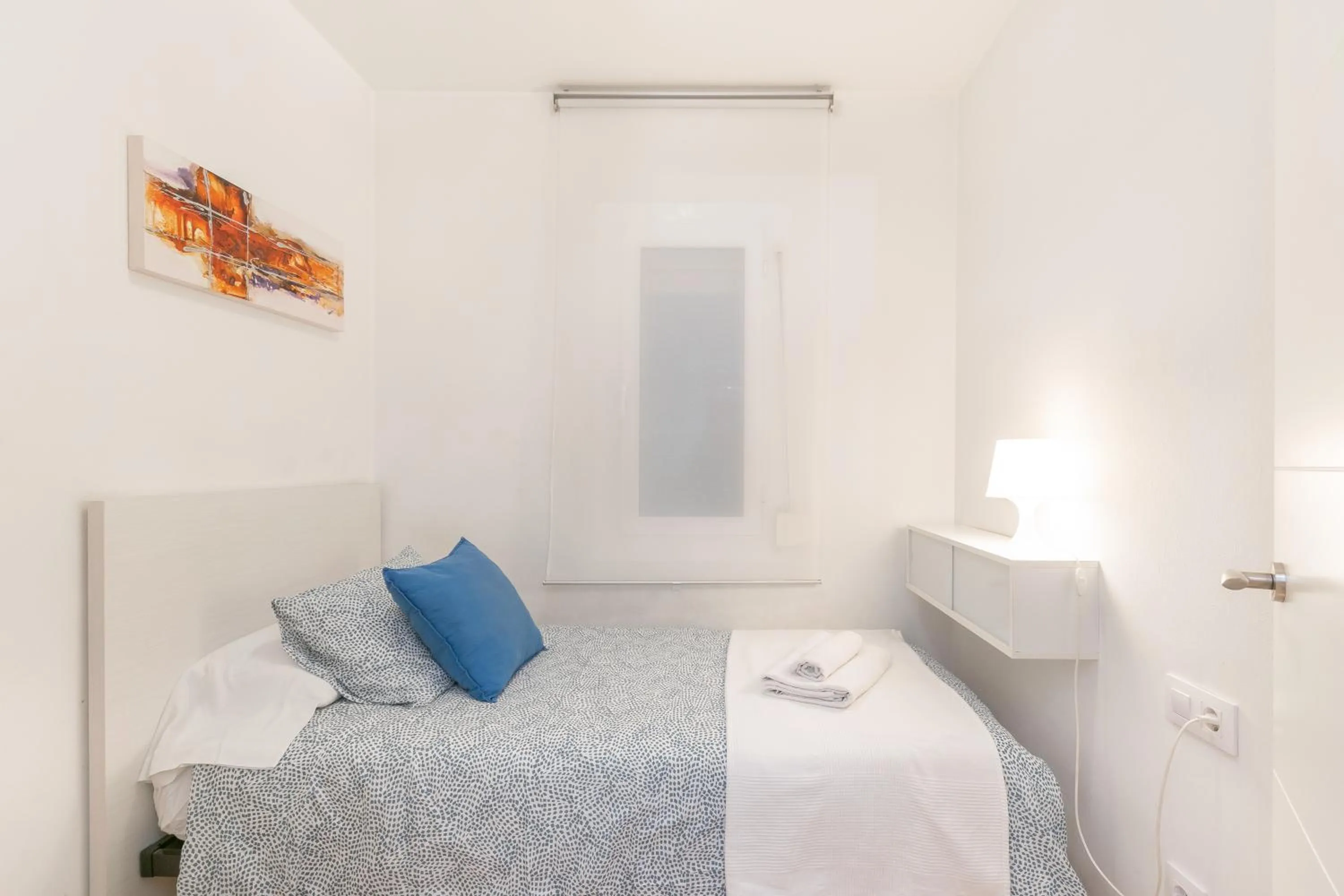 Bedroom, Bed in Elegance Barcelona Rentals