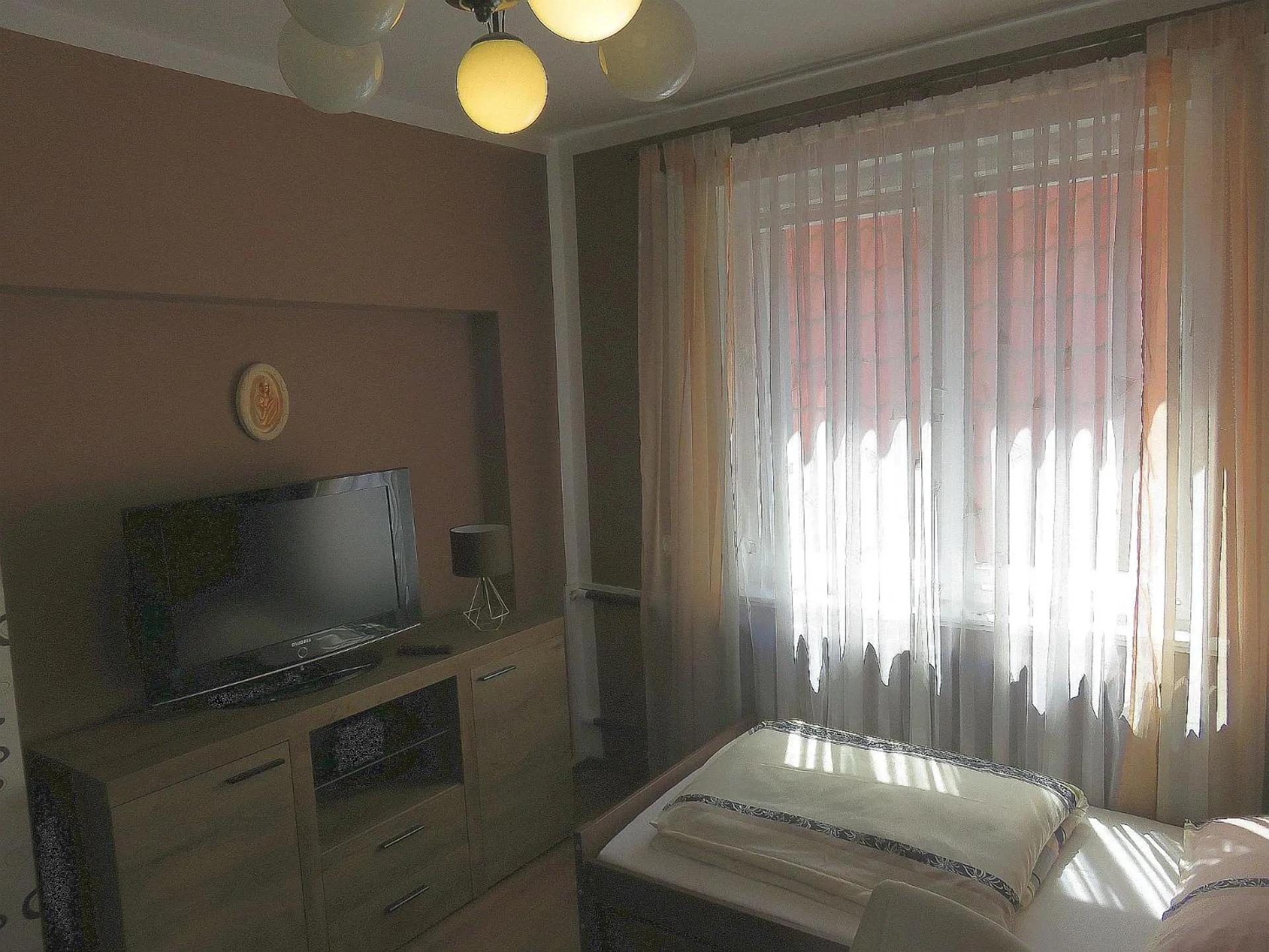 Bed in Domki ogrzewane Sokół