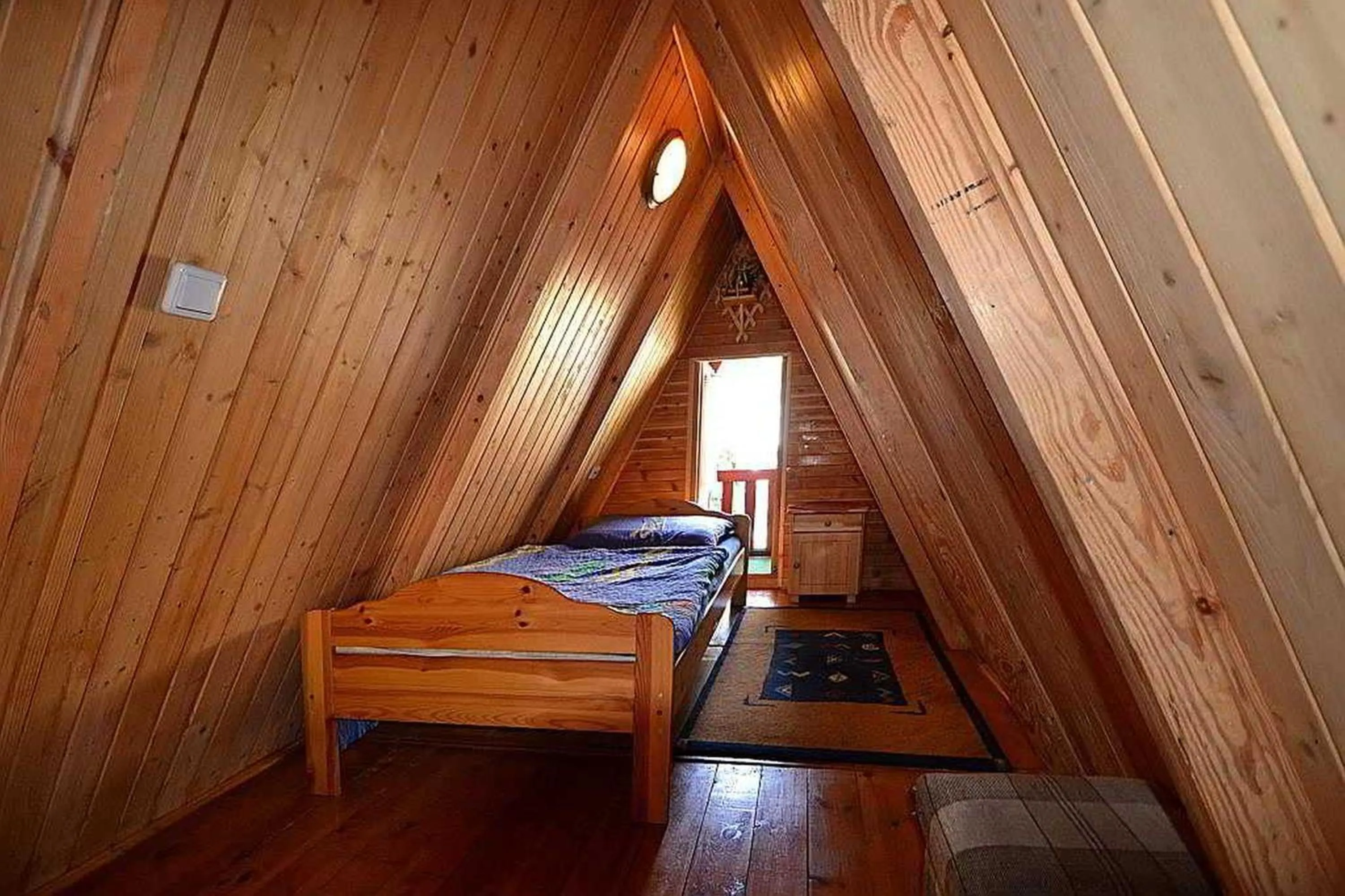 Bed in Domki ogrzewane Sokół