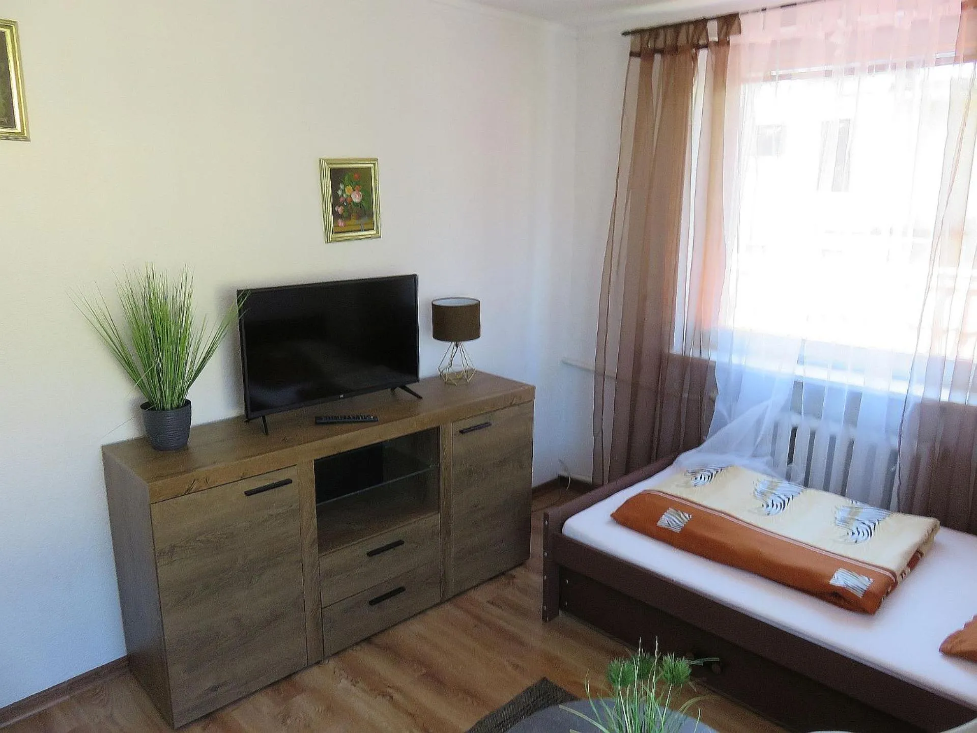 Bed in Domki ogrzewane Sokół
