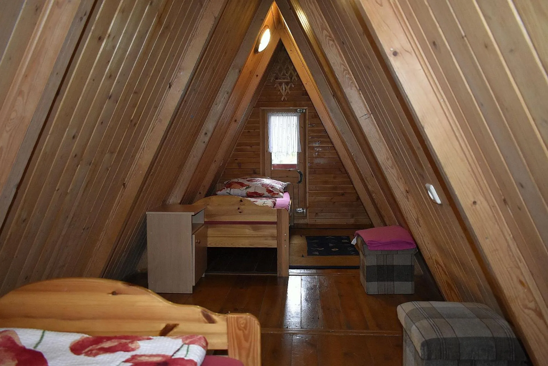 Bed in Domki ogrzewane Sokół