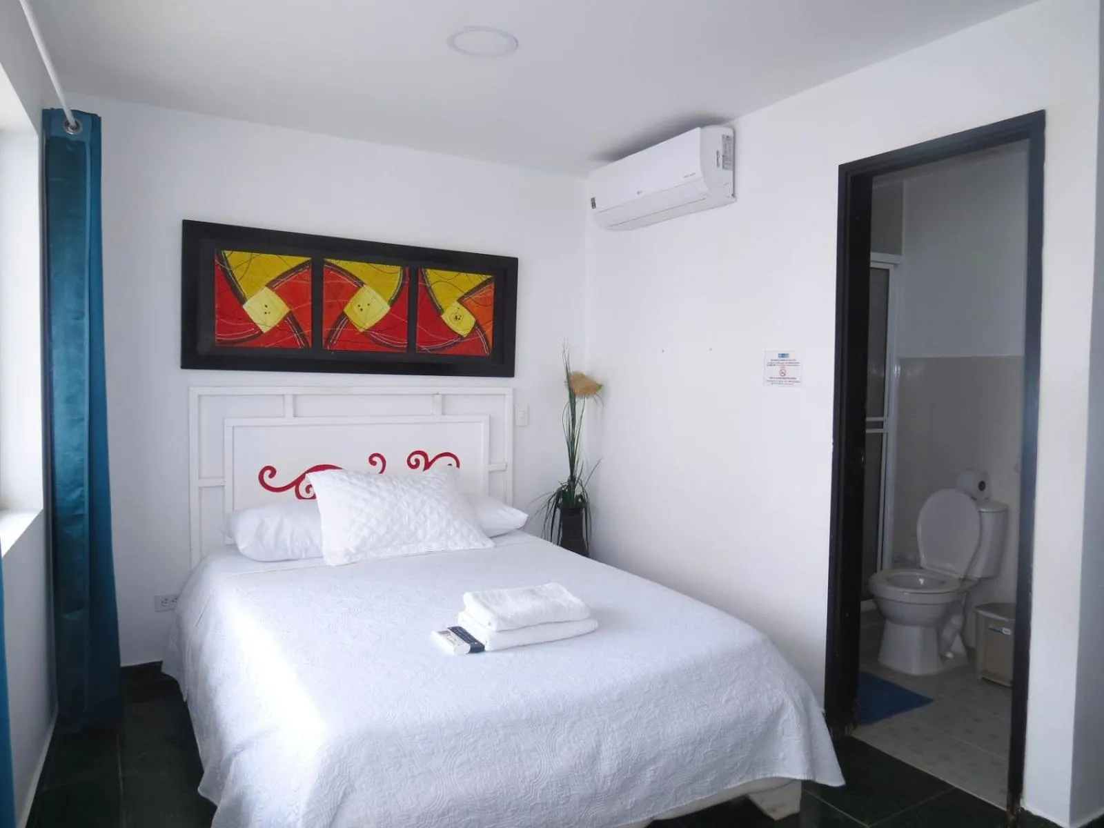 Bed in Caribbean Island Hotel