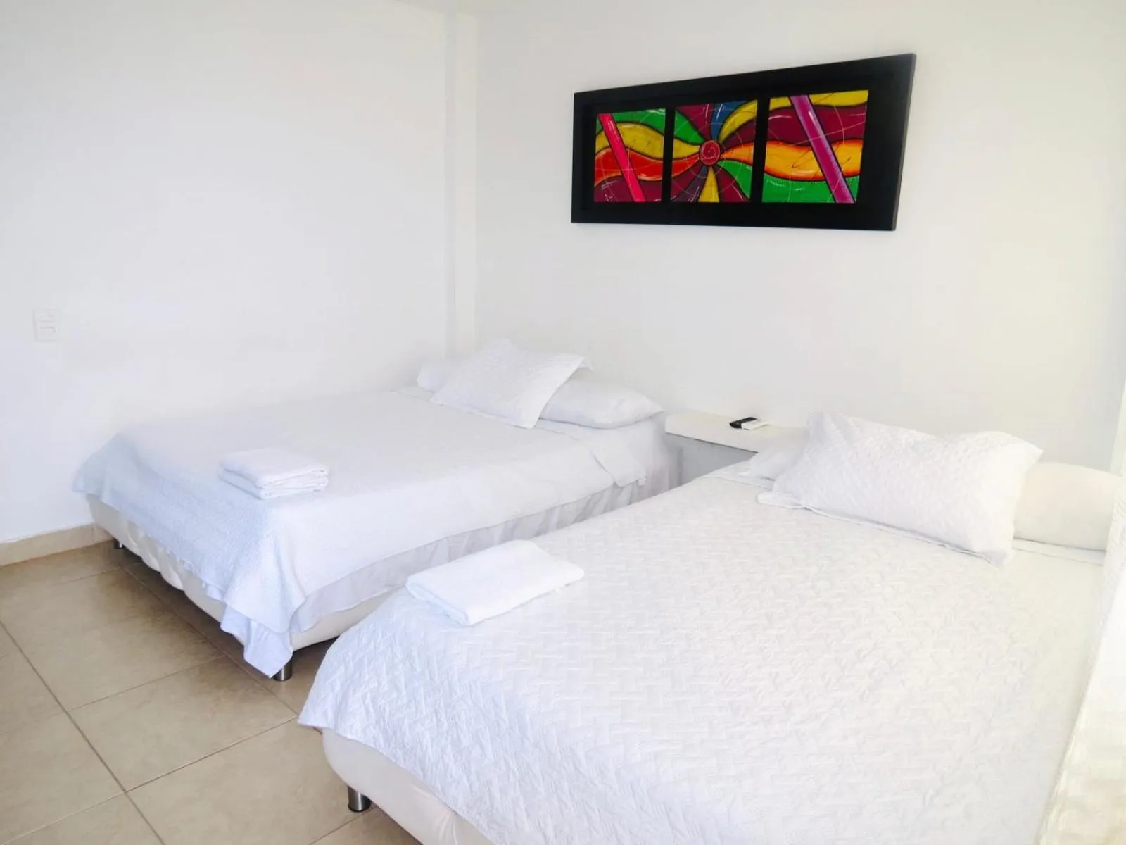 Bed in Caribbean Island Hotel