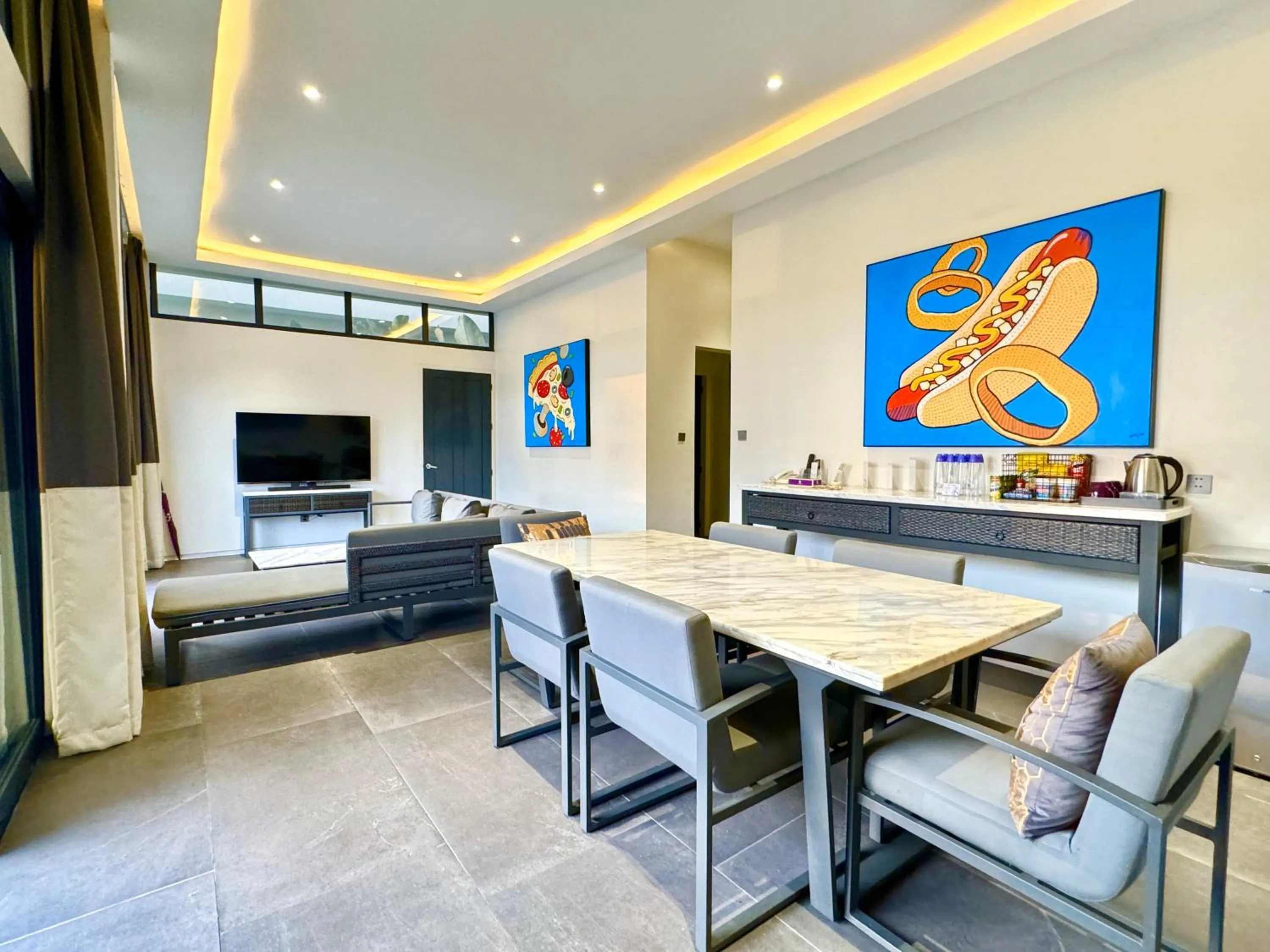 Seating area in The Vineyard at Tanauan