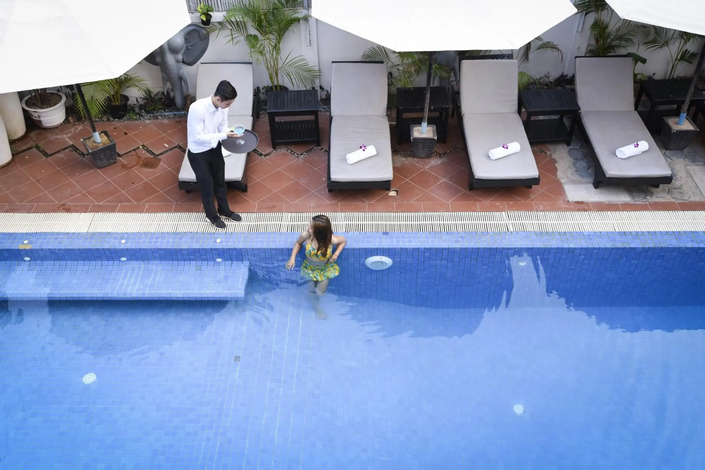 People, Swimming Pool in Golden Orchid Angkor