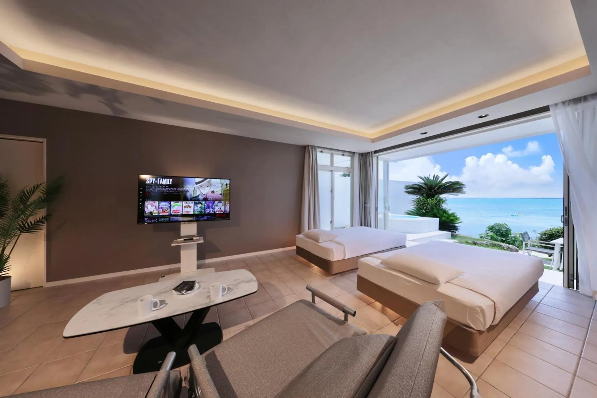 Bed in Crystal Villa Miyakojima Sunayama Beach