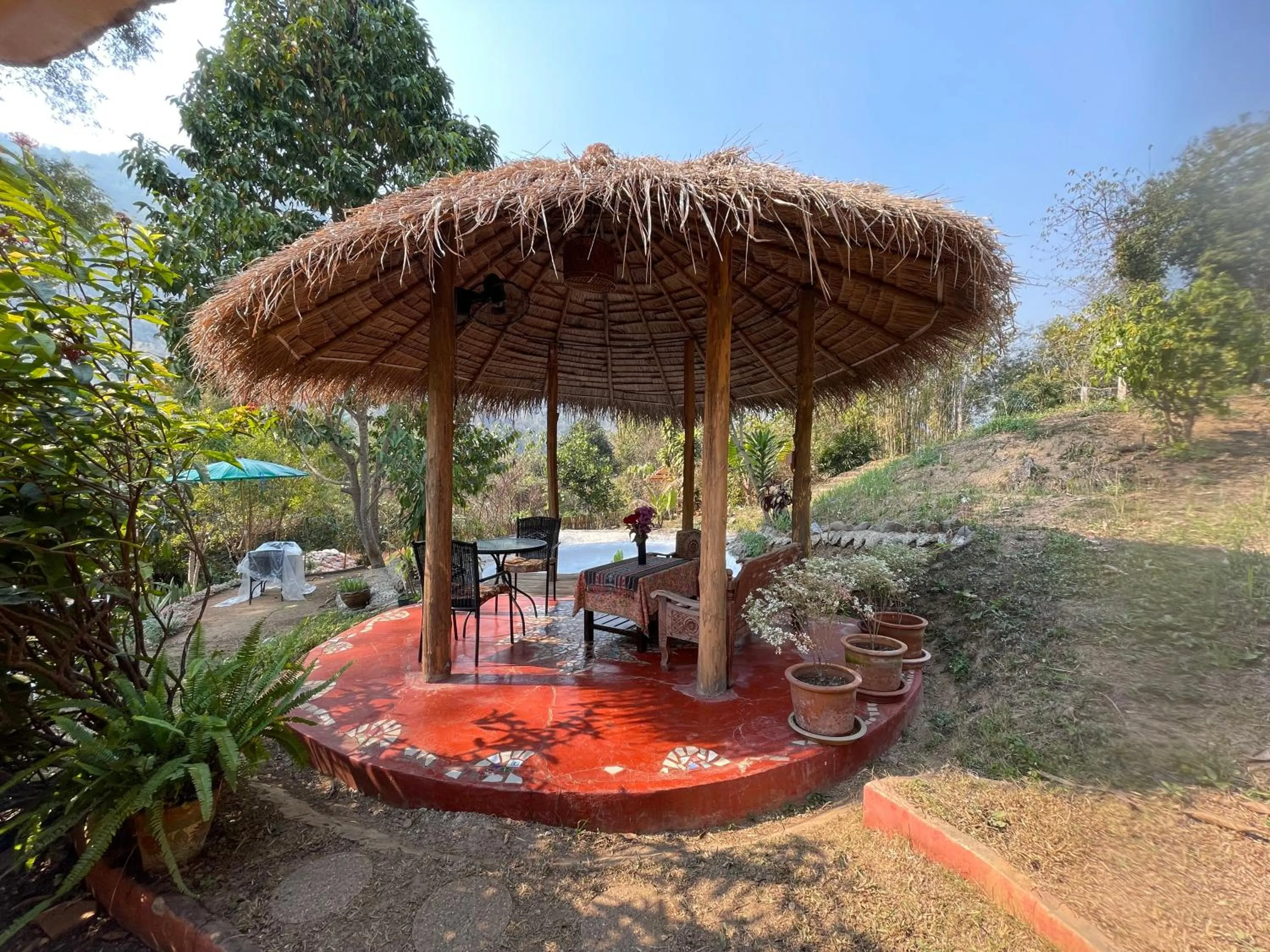 Patio in Chiang Dao Roundhouses
