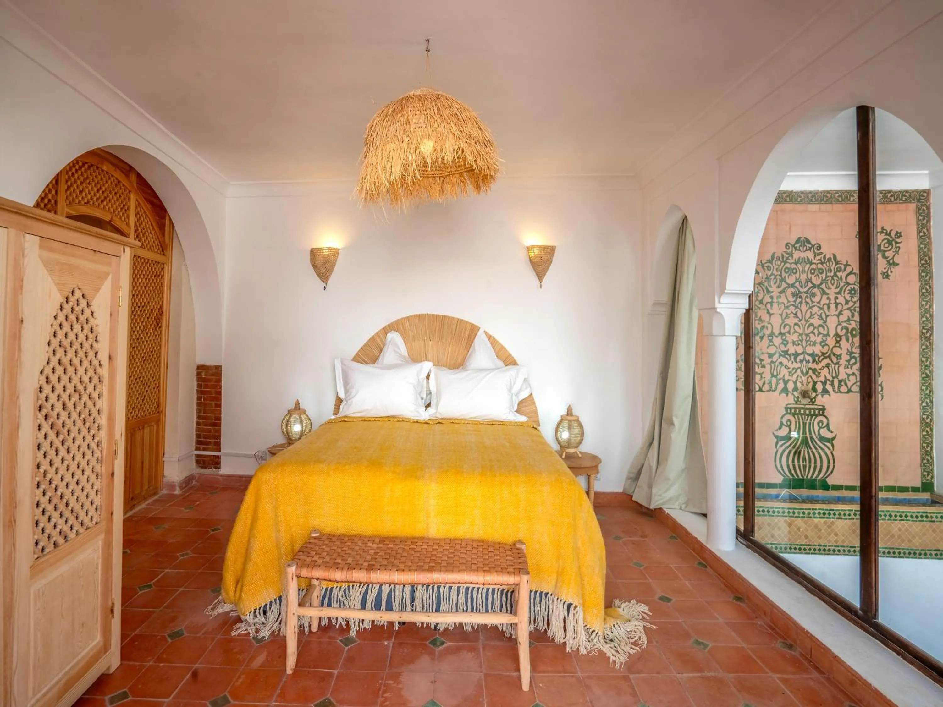 Bed in Kilimini Riad & SPA