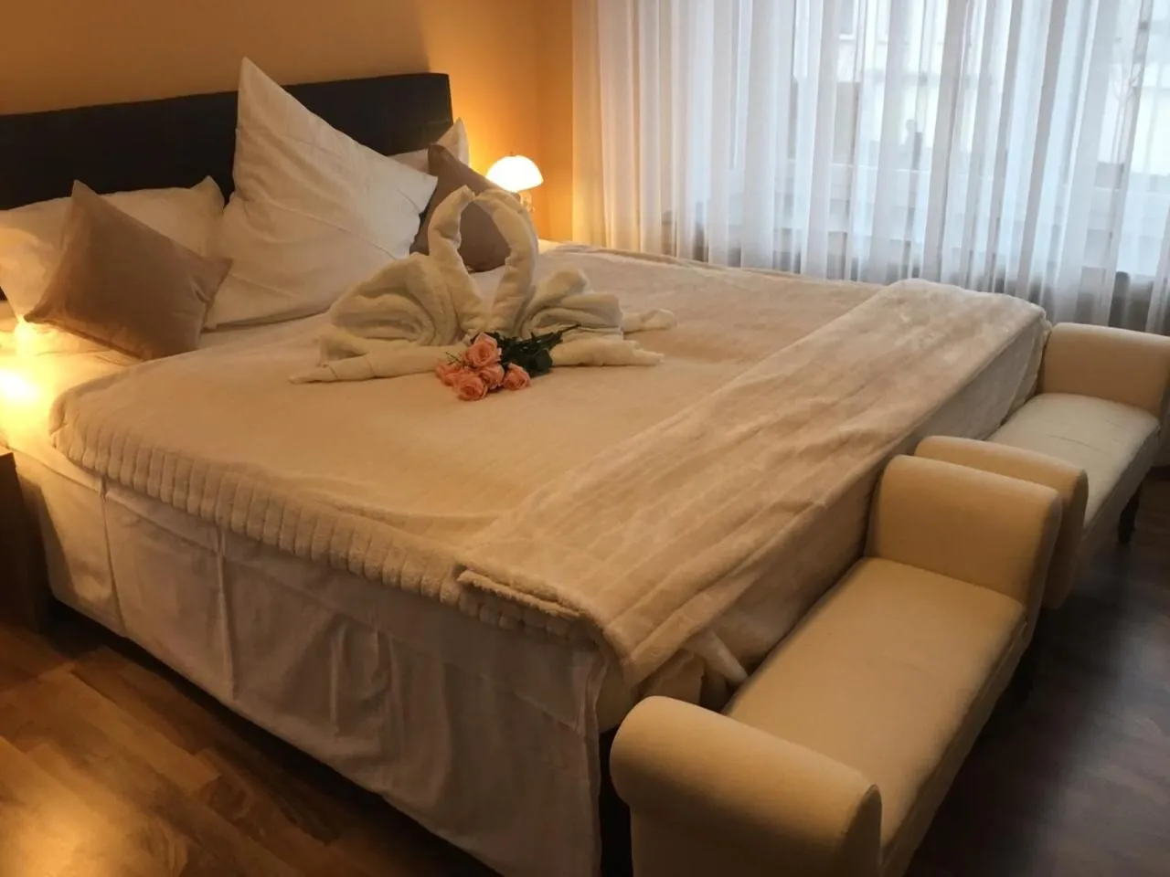 Bed in Hotel Zum Berggarten