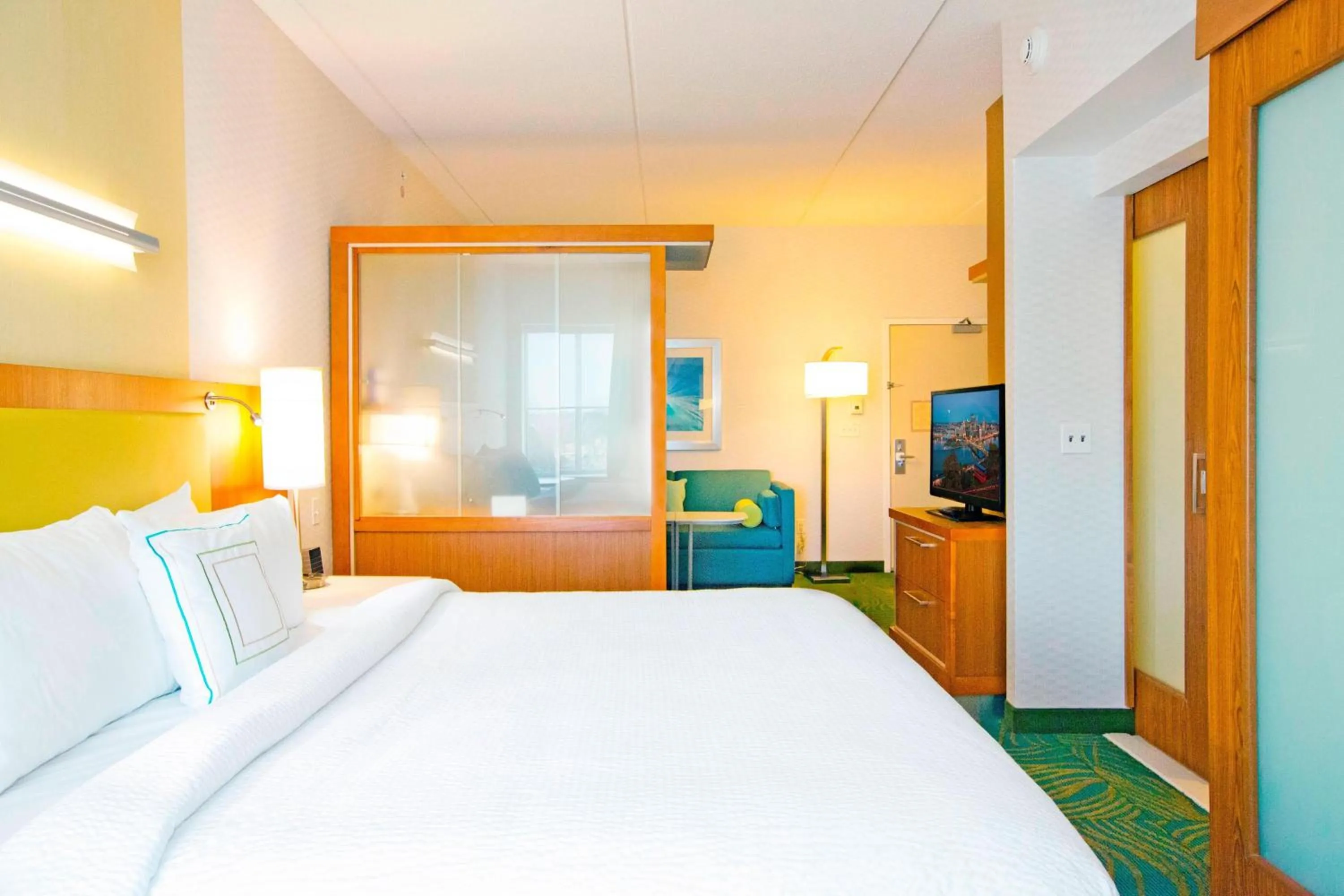 Photo of the whole room, Bed in SpringHill Suites by Marriott Pittsburgh Mt. Lebanon