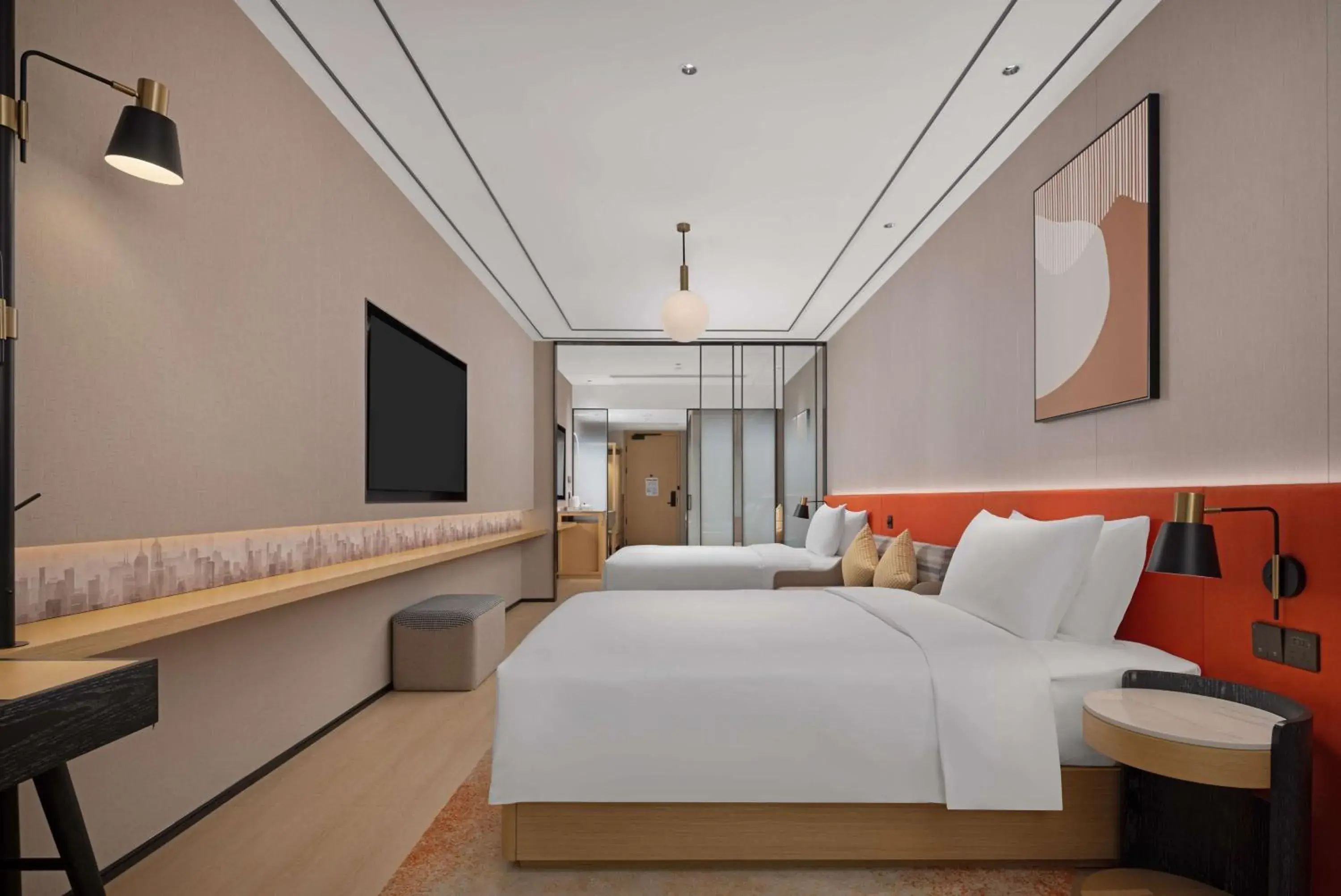 Bed in Hilton Garden Inn Chengdu Chunxi Road Center Bed in Hilton Garden Inn Chengdu Chunxi Road Center