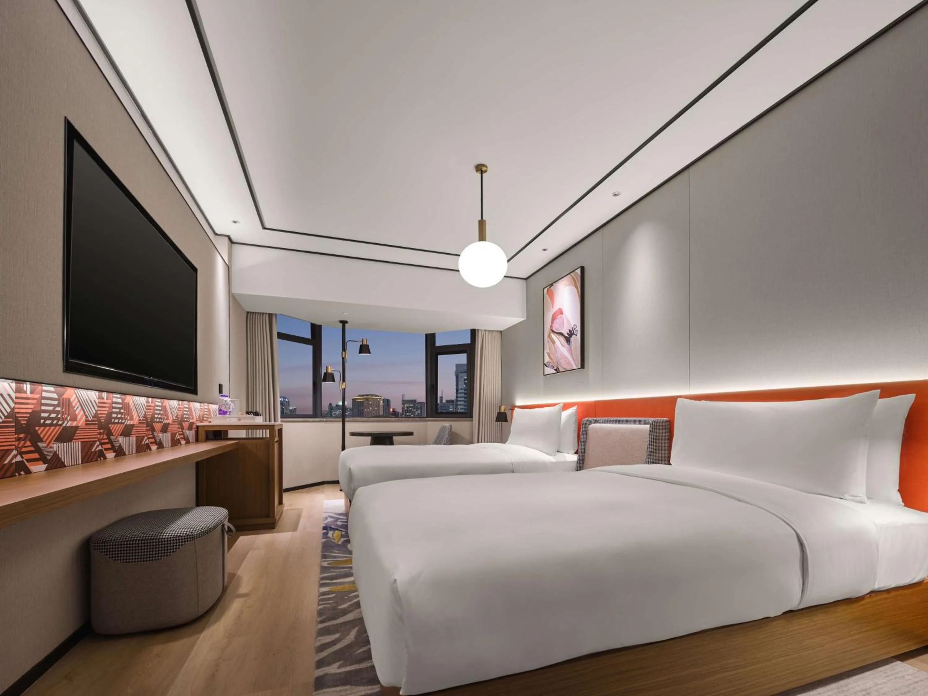 Bed in Hilton Garden Inn Hangzhou West Lake