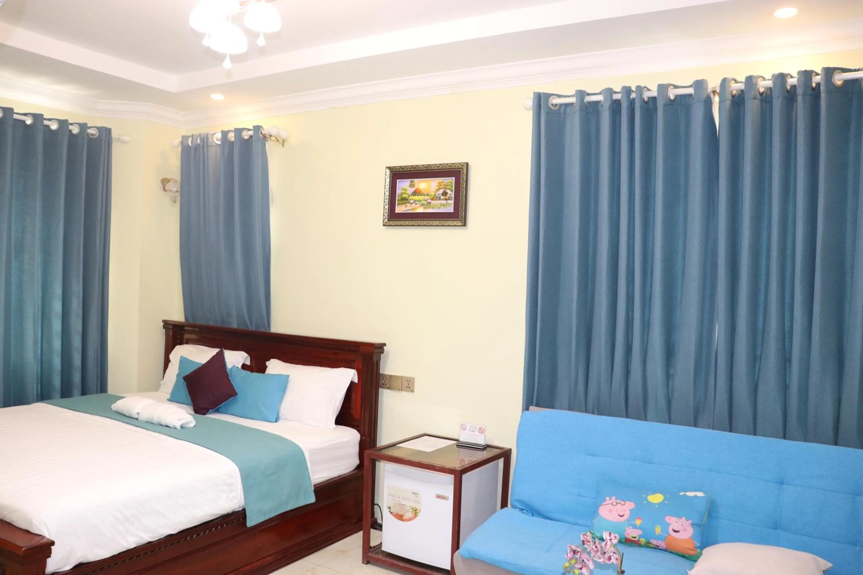 Bed in AHHA Boutique Kampot