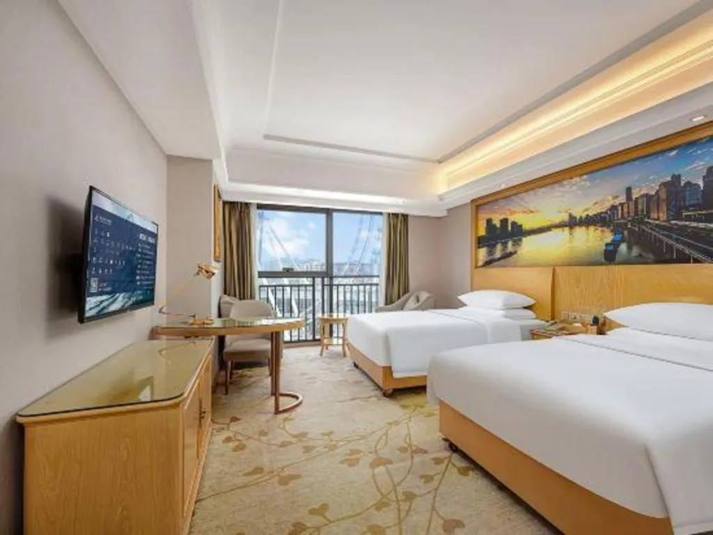 Bed in Vienna Hotel Chongqing Yongchuan High-Speed Railway Station Xinglong Lake