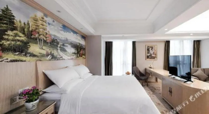 Bed in Vienna Hotel Chongqing Yongchuan High-Speed Railway Station Xinglong Lake