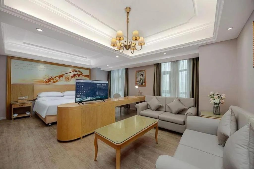 Bed in Vienna Hotel Chongqing Yongchuan High-Speed Railway Station Xinglong Lake