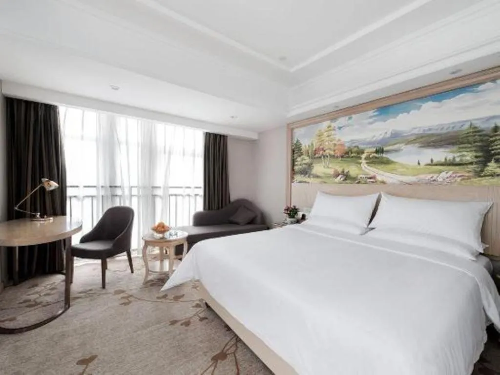 Bed in Vienna Hotel Chongqing Yongchuan High-Speed Railway Station Xinglong Lake