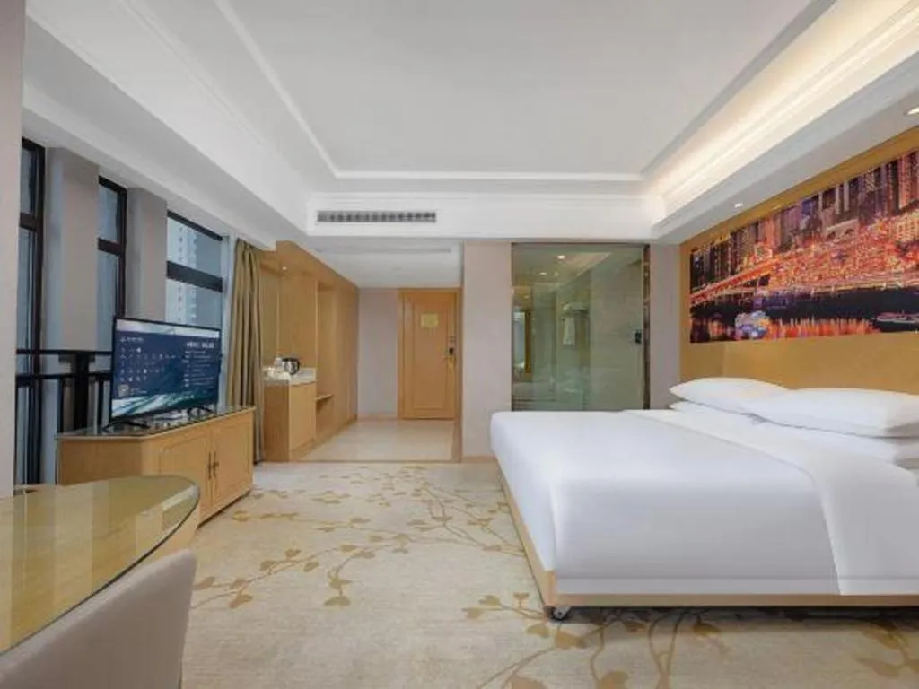 Bed in Vienna Hotel Chongqing Yongchuan High-Speed Railway Station Xinglong Lake