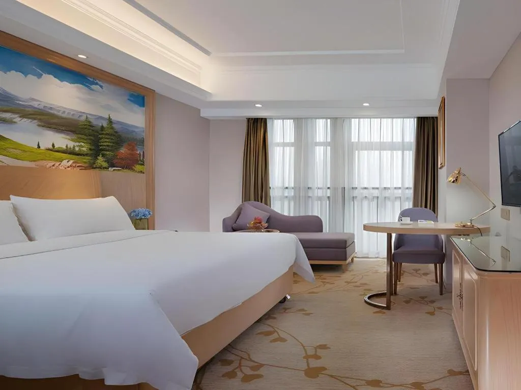 Bed in Vienna Hotel Chongqing Yongchuan High-Speed Railway Station Xinglong Lake