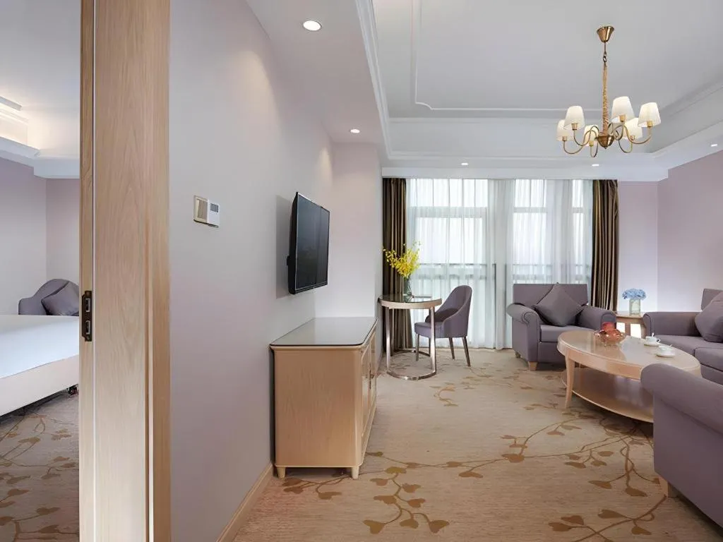 Bed in Vienna Hotel Chongqing Yongchuan High-Speed Railway Station Xinglong Lake