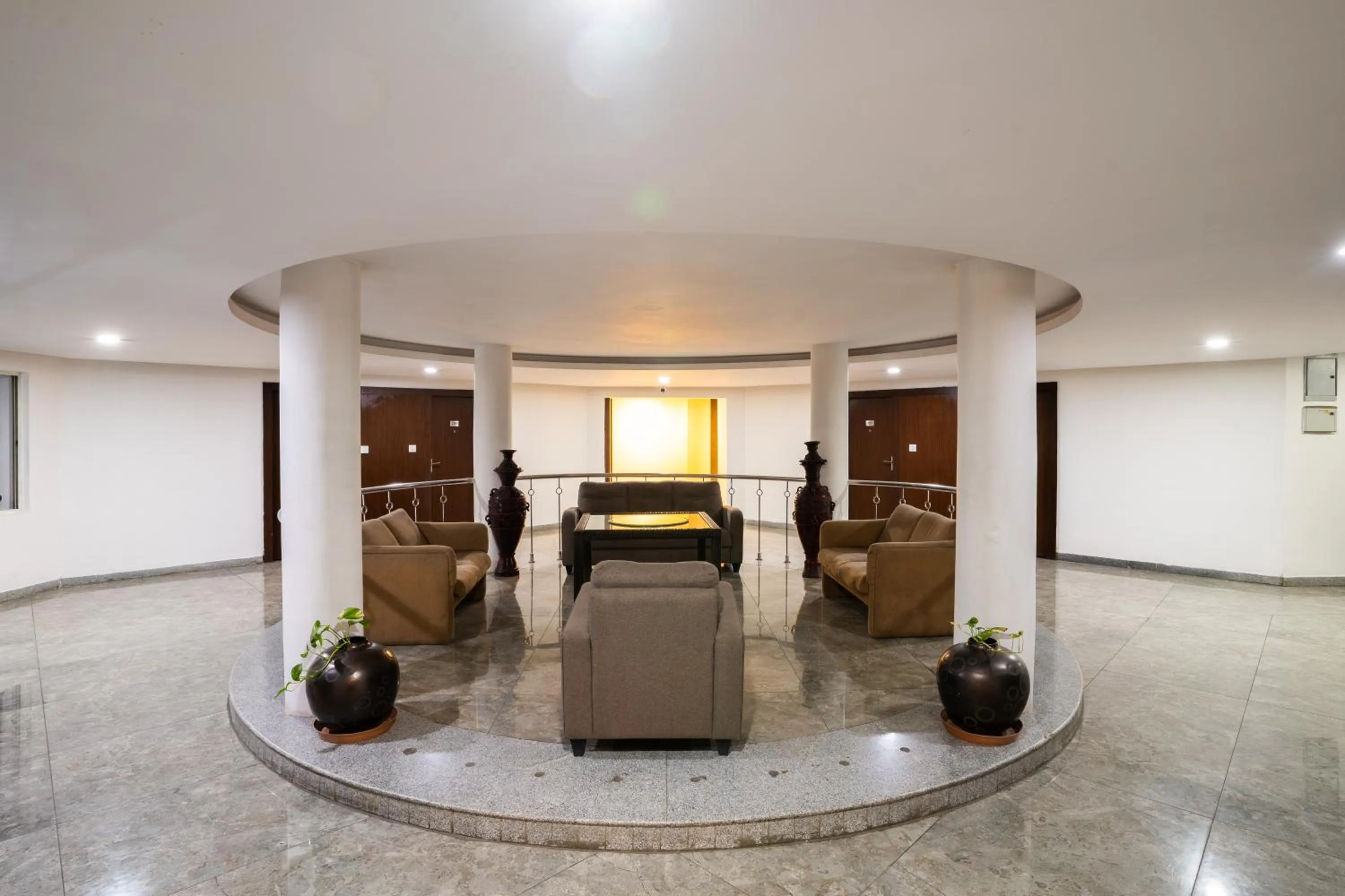 Seating area in Pincode Hotels by Yatri Nivas