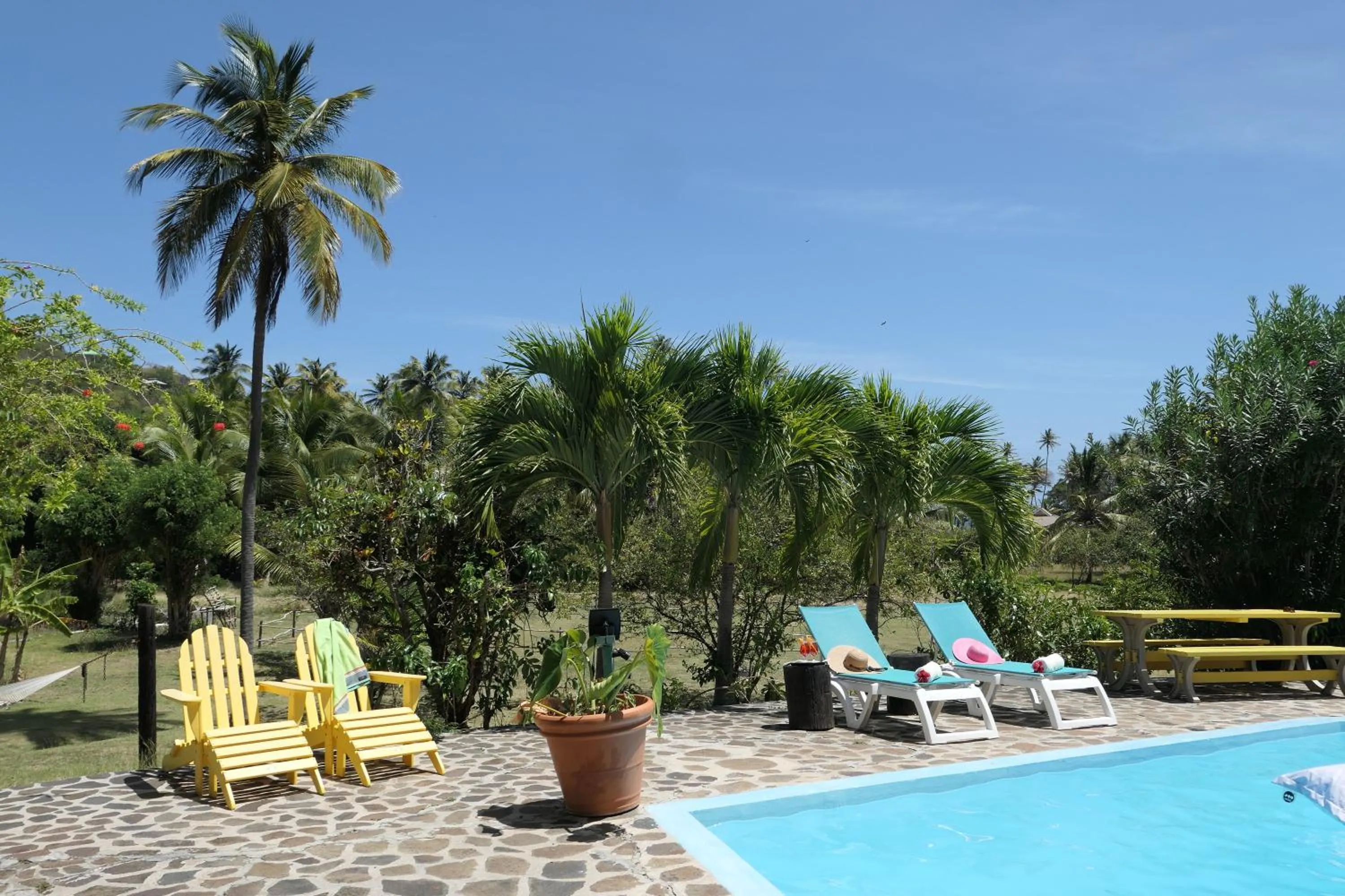 Swimming pool in Firefly Estate Bequia