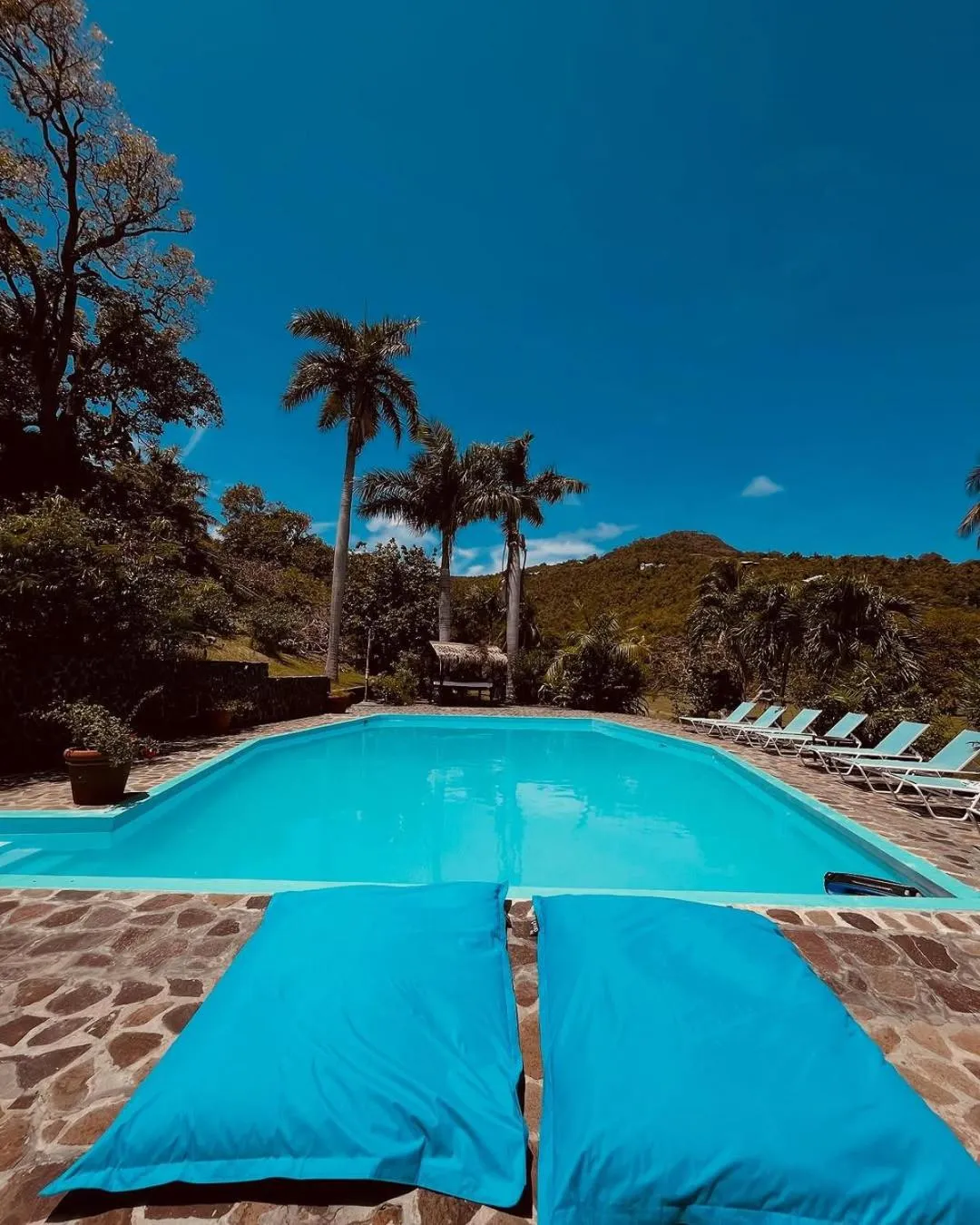 Swimming pool in Firefly Estate Bequia