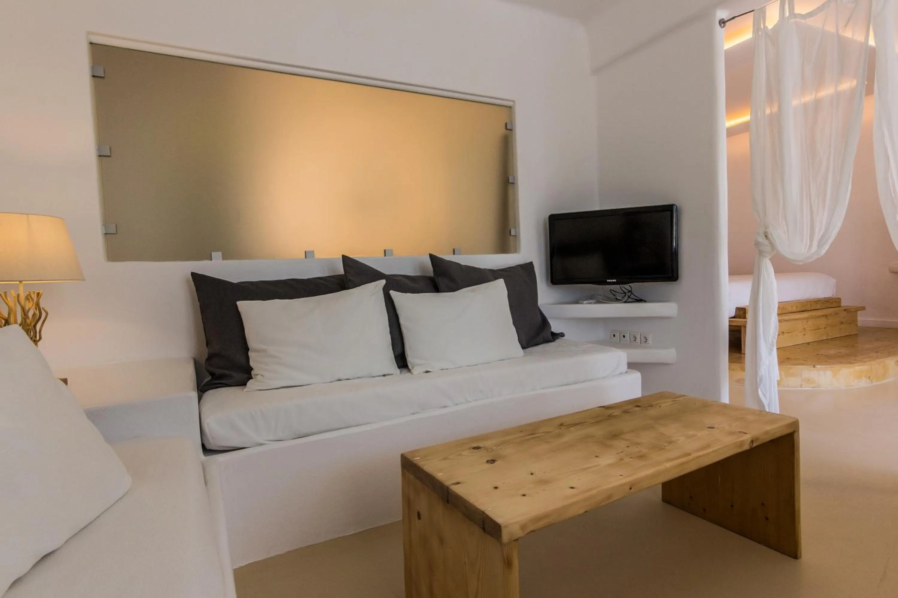 Bed in Salt Suites Milos