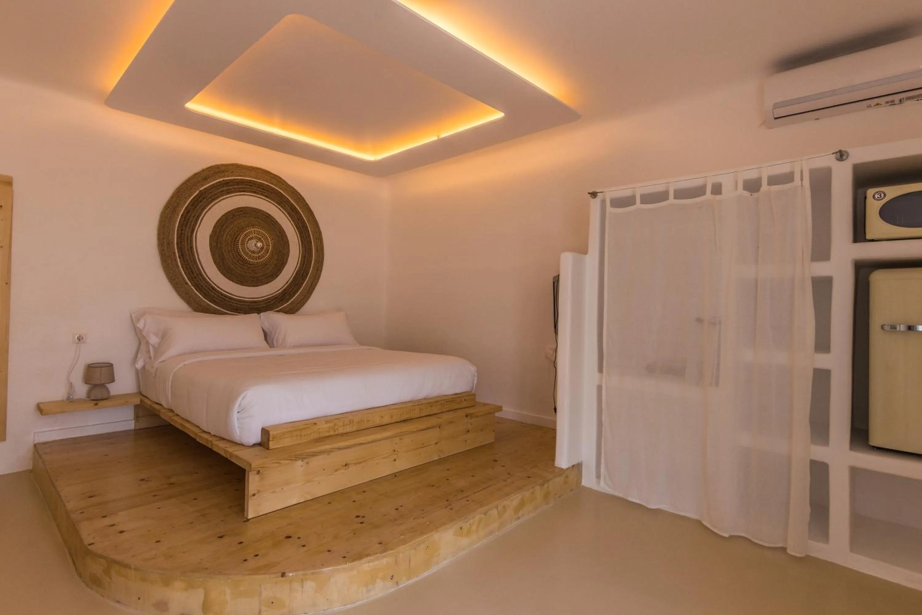 Bed in Salt Suites Milos