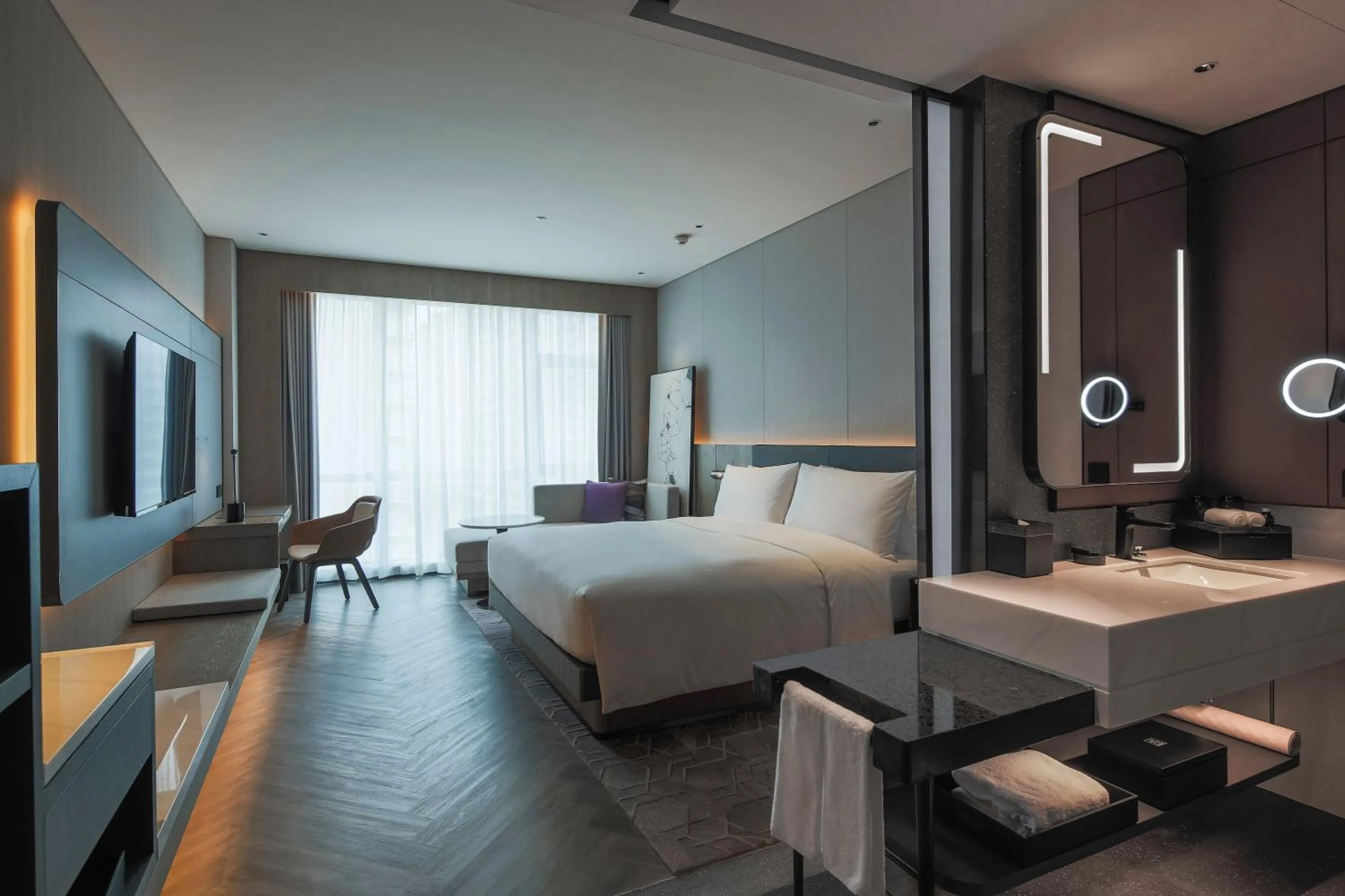Bed in AC Hotel by Marriott Chengdu North