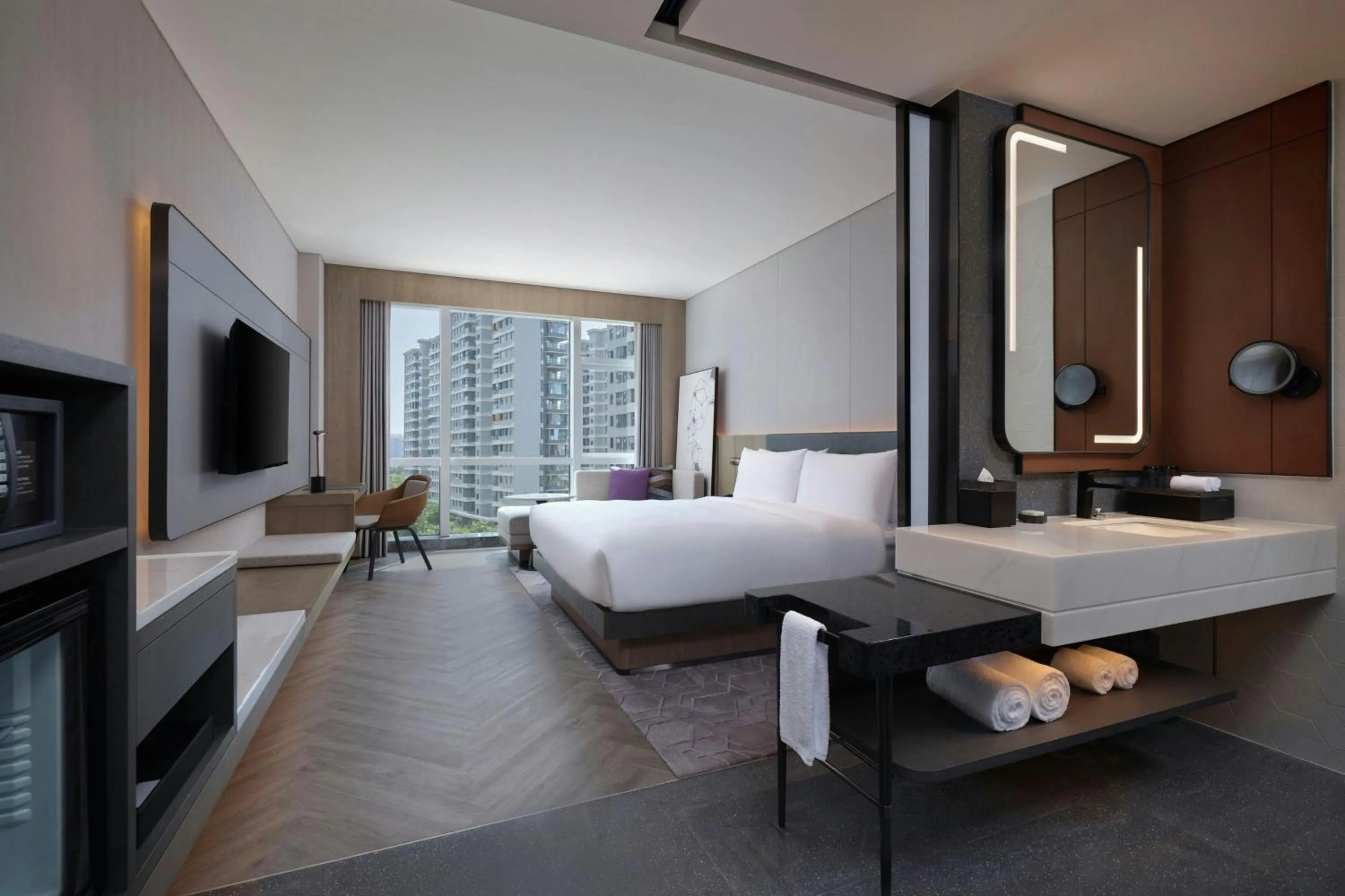 Photo of the whole room, Bed in AC Hotel by Marriott Chengdu North