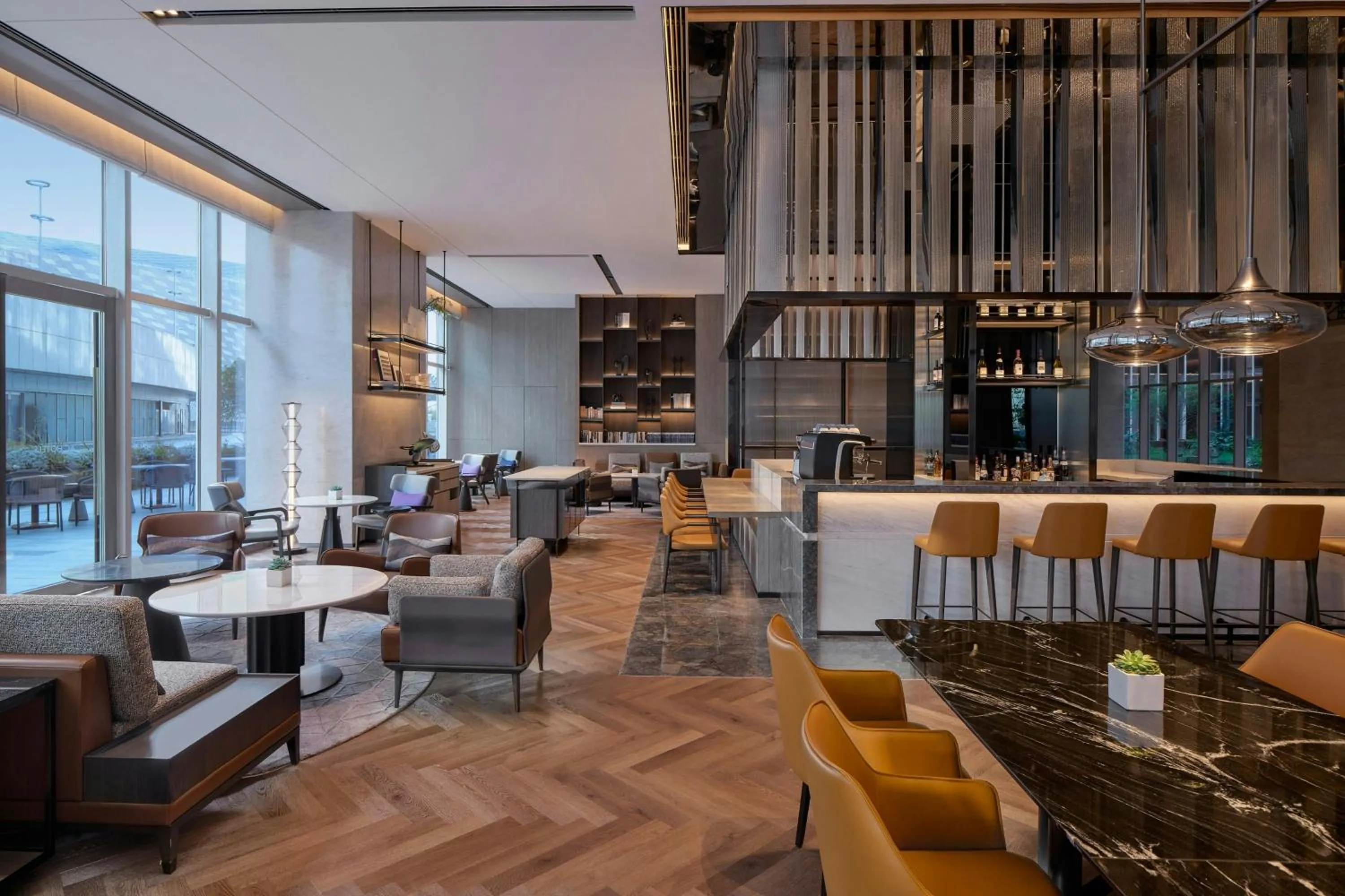 Lounge or bar in AC Hotel by Marriott Chengdu North
