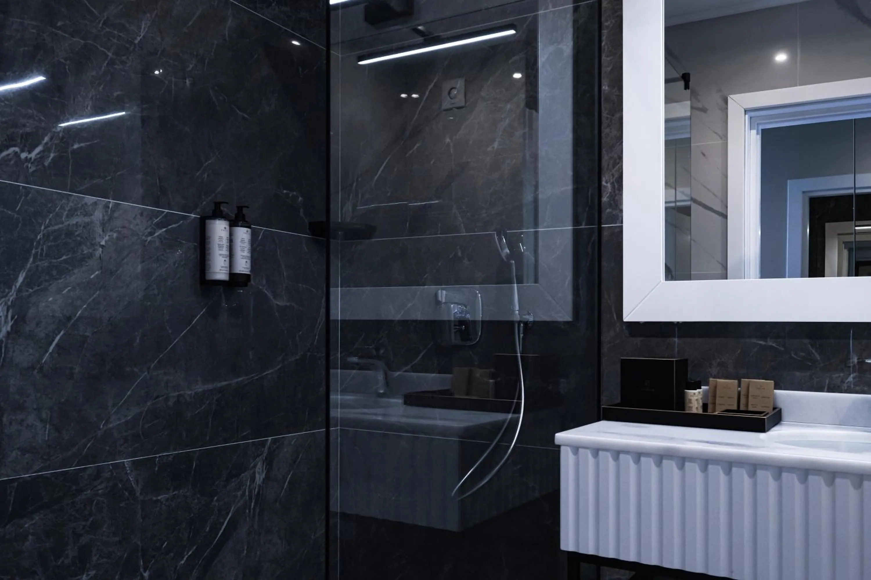 Bathroom in Panoramic Mamaia Hotel