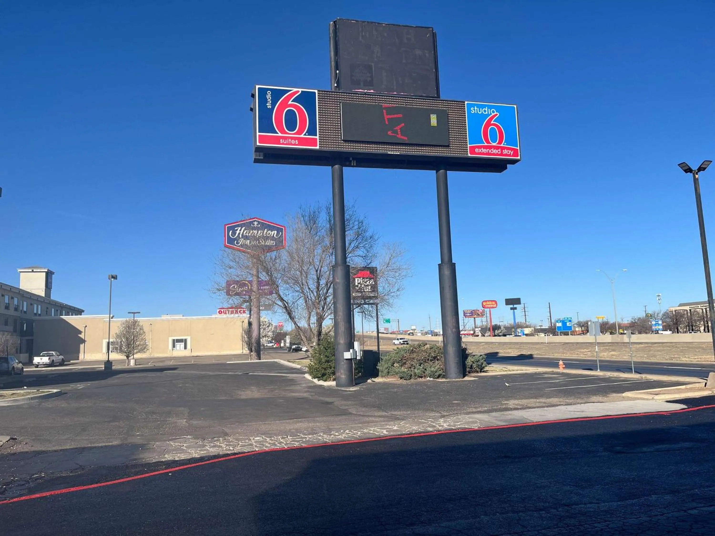 Property building in Studio 6 Suites Amarillo, TX West Medical Center