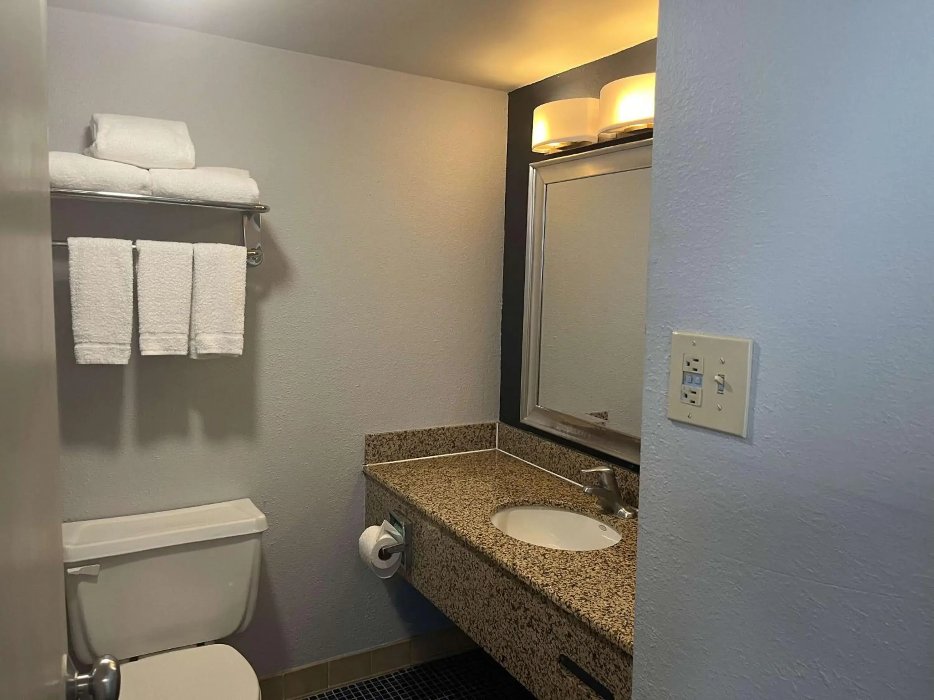 Bathroom in Studio 6 Suites Amarillo, TX West Medical Center Bathroom in Studio 6 Suites Amarillo, TX West Medical Center