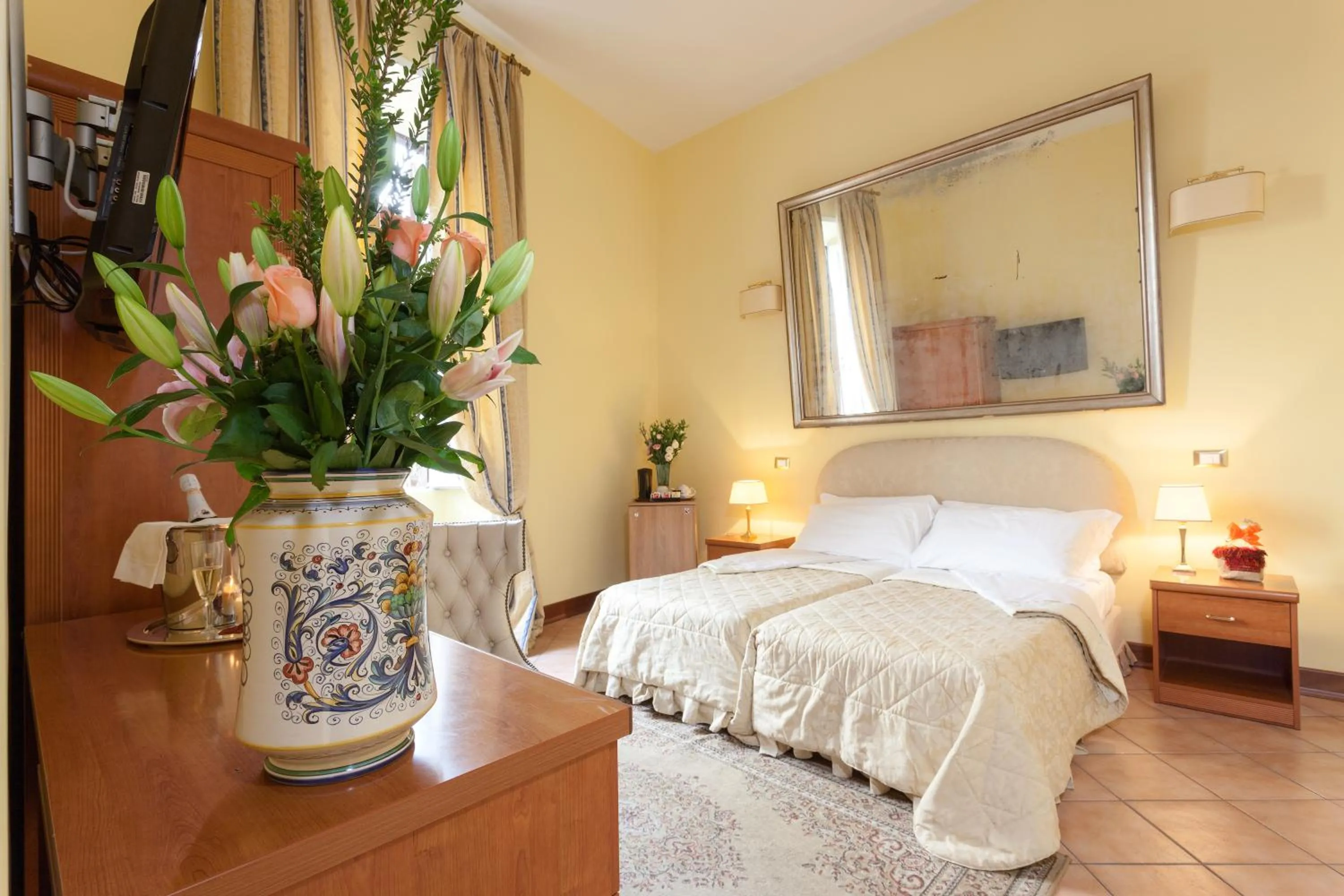 Decorative detail, Bed in Vatican Domus