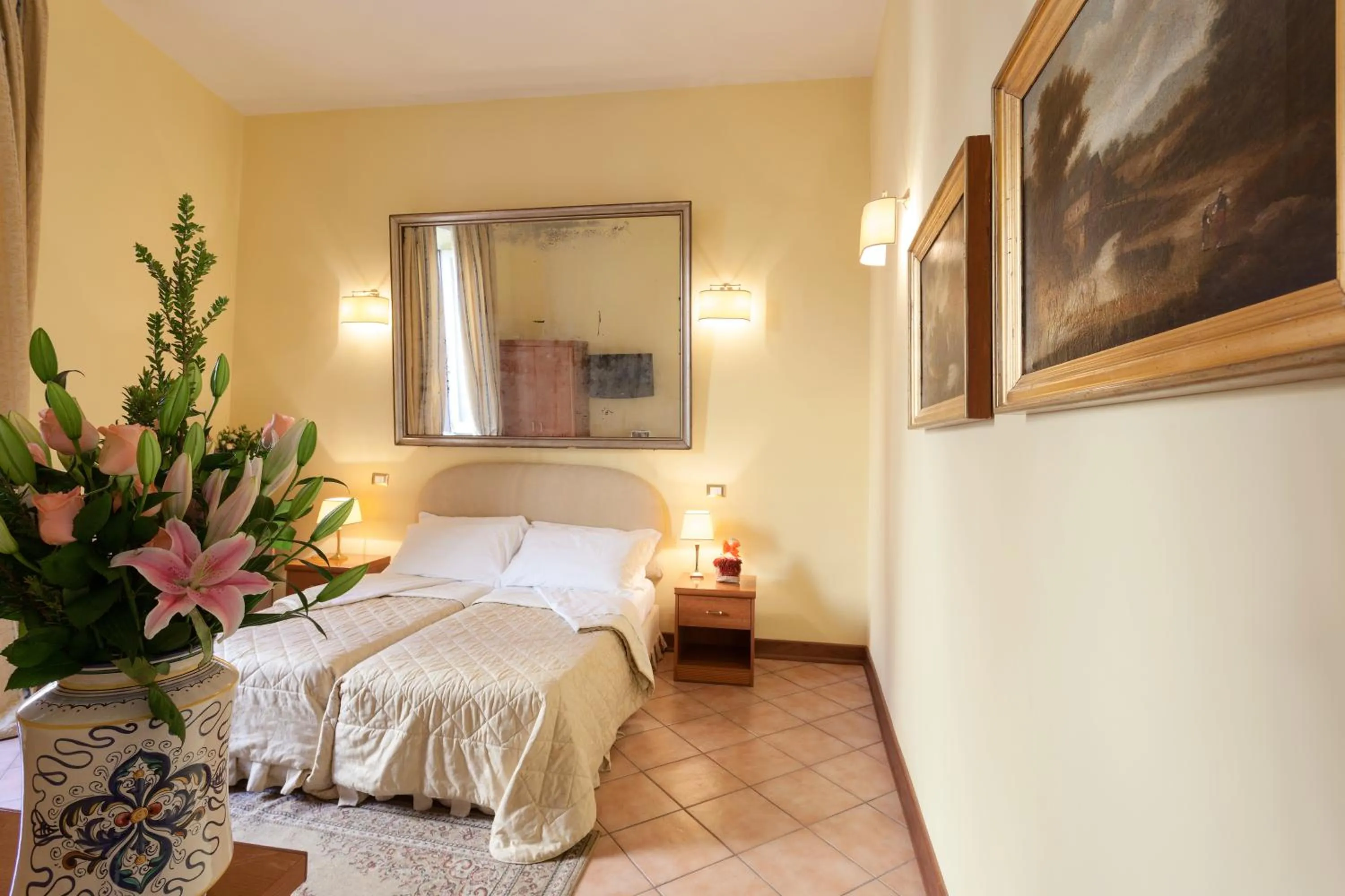 Decorative detail, Bed in Vatican Domus